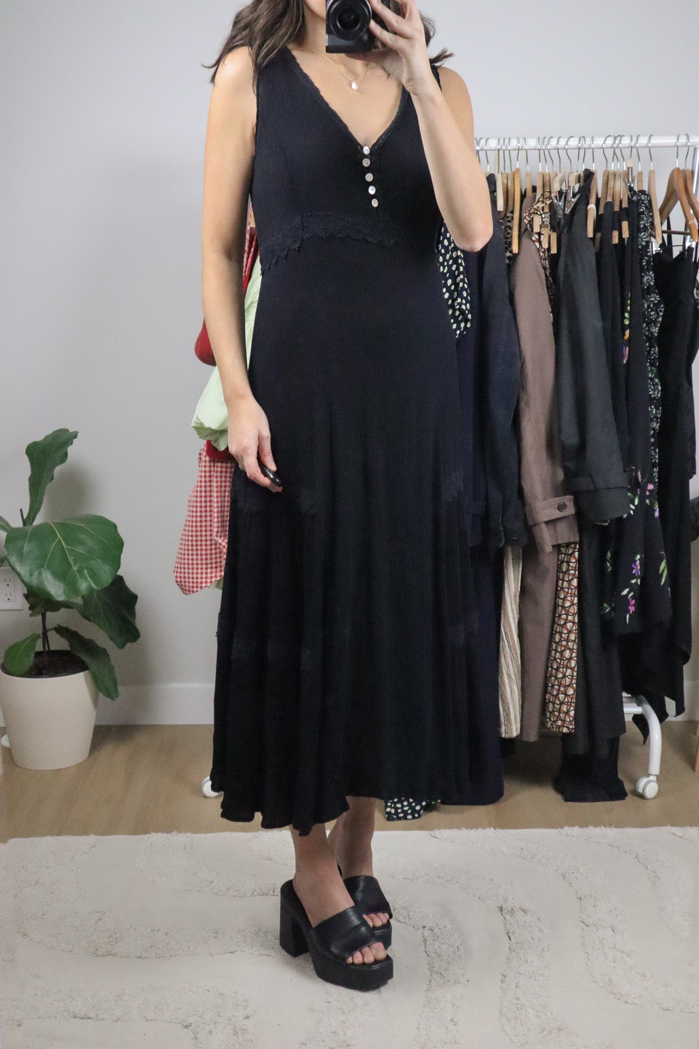 Vintage x Crinkle/Lace Maxi Dress (8)