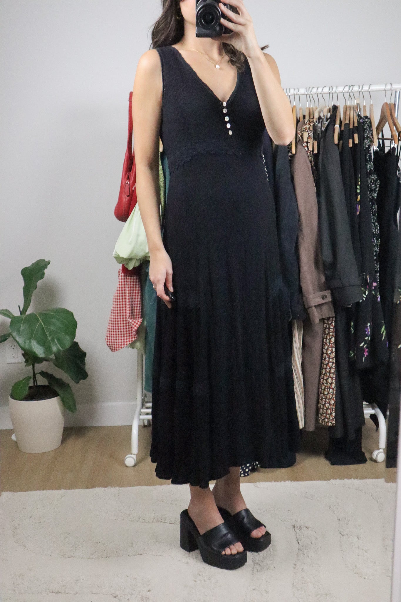 Vintage x Crinkle/Lace Maxi Dress (8)