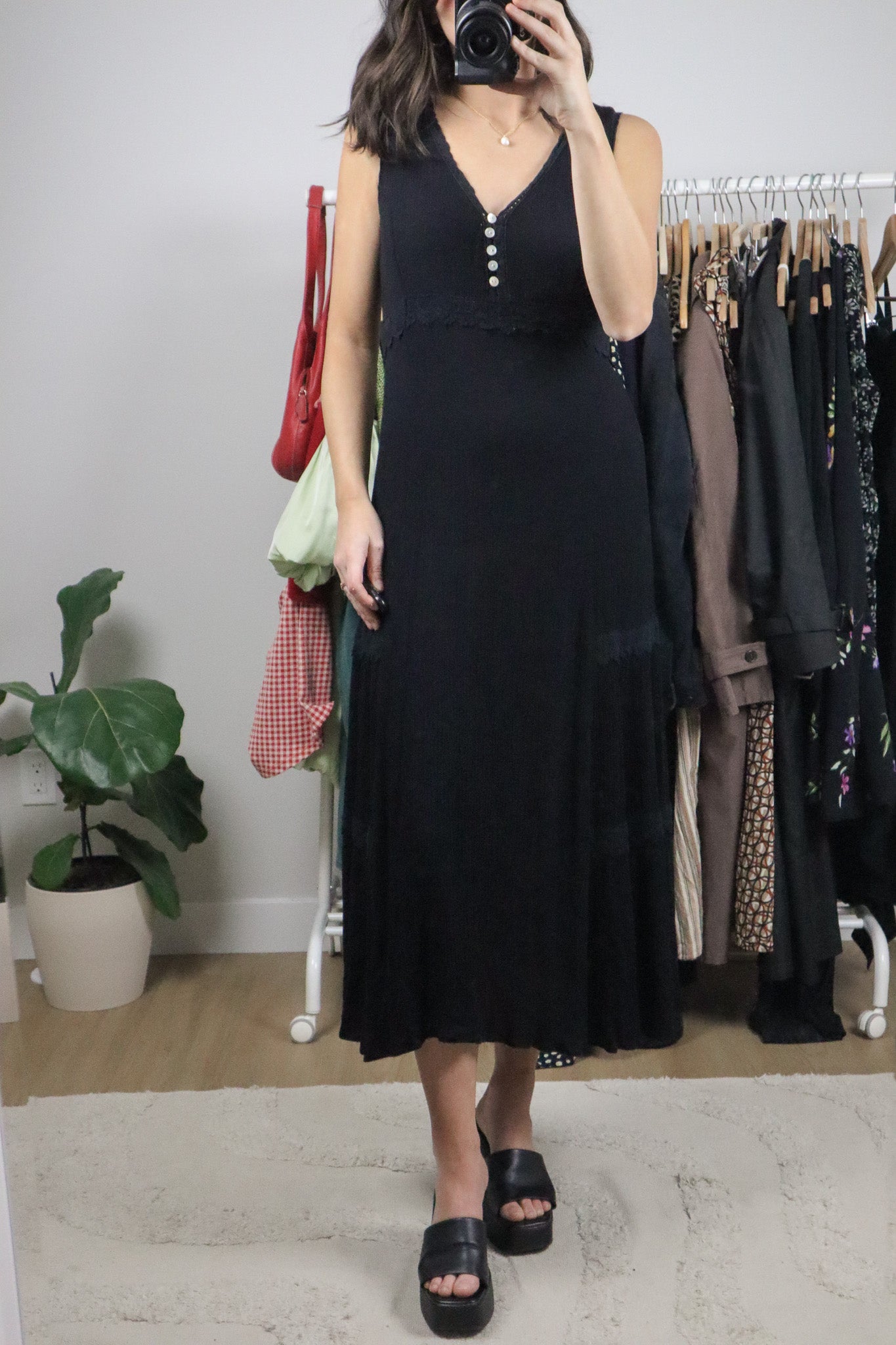 Vintage x Crinkle/Lace Maxi Dress (8)