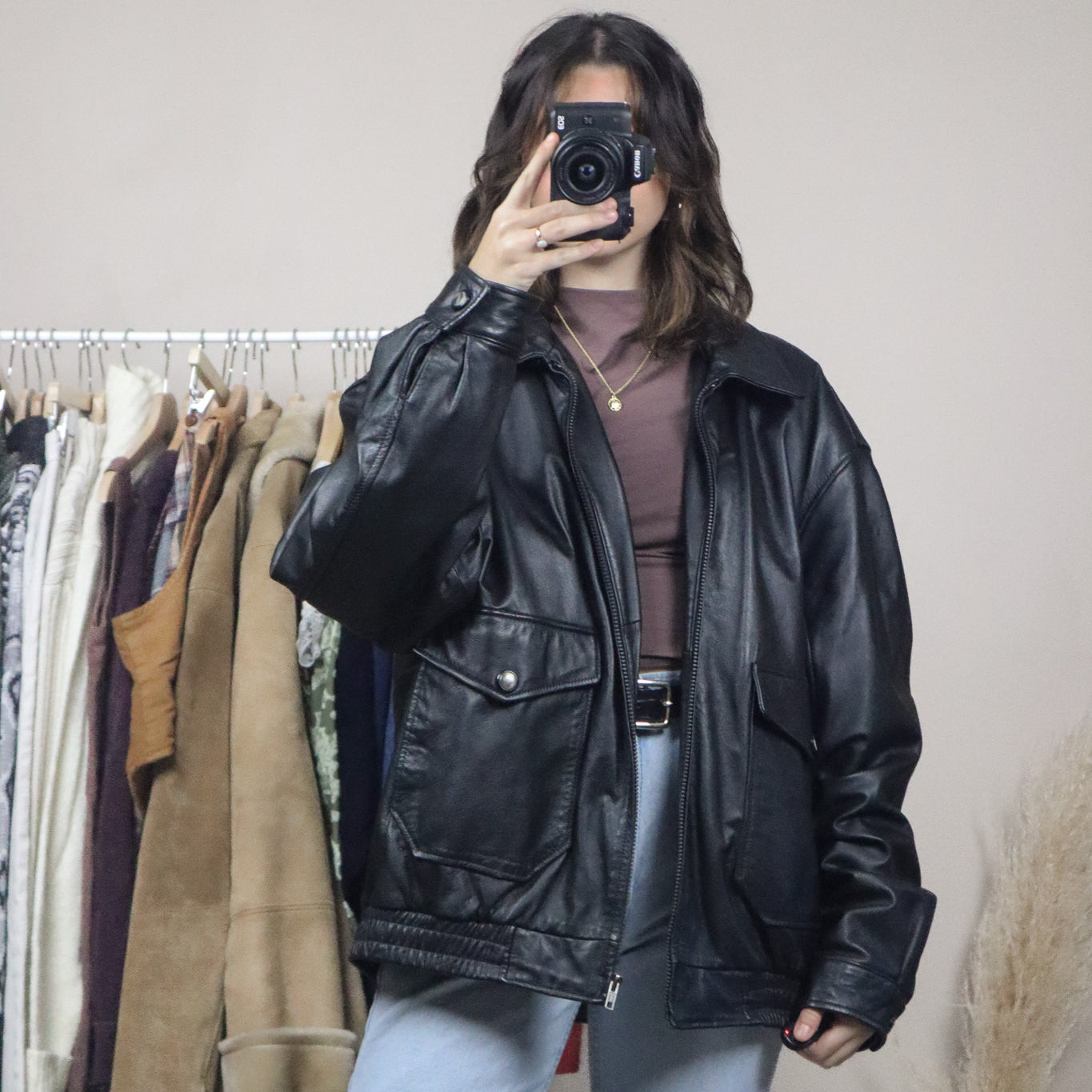Vintage x Danier Leather Bomber (L/XL)