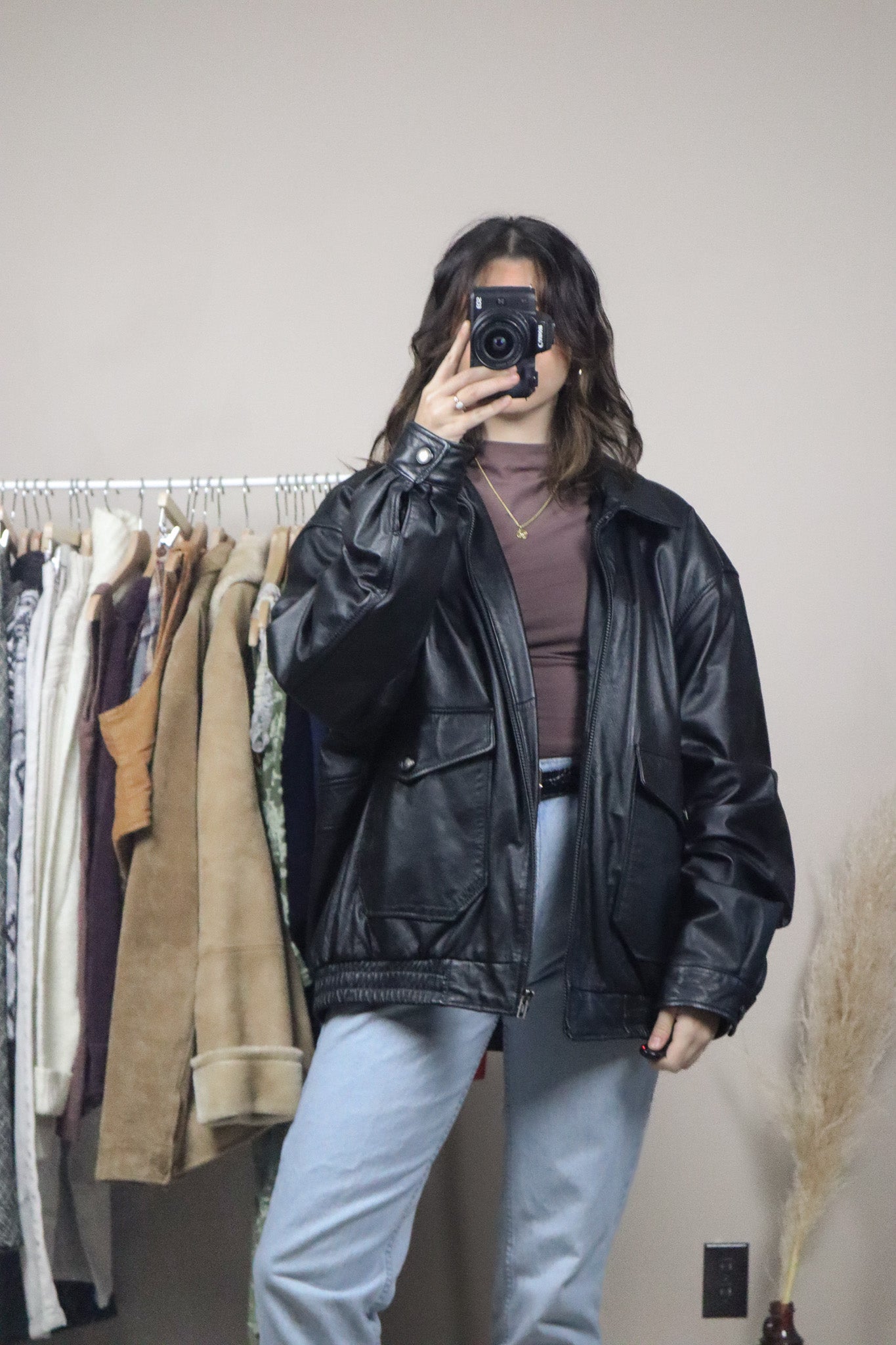 Vintage x Danier Leather Bomber (L/XL)
