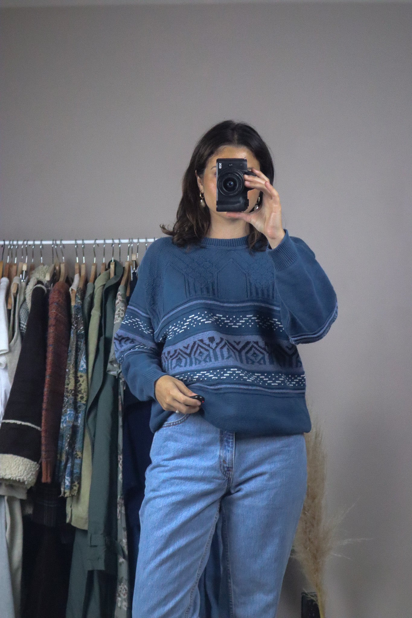 Made in Canada x Vintage x Pattered Sweater (S/M)