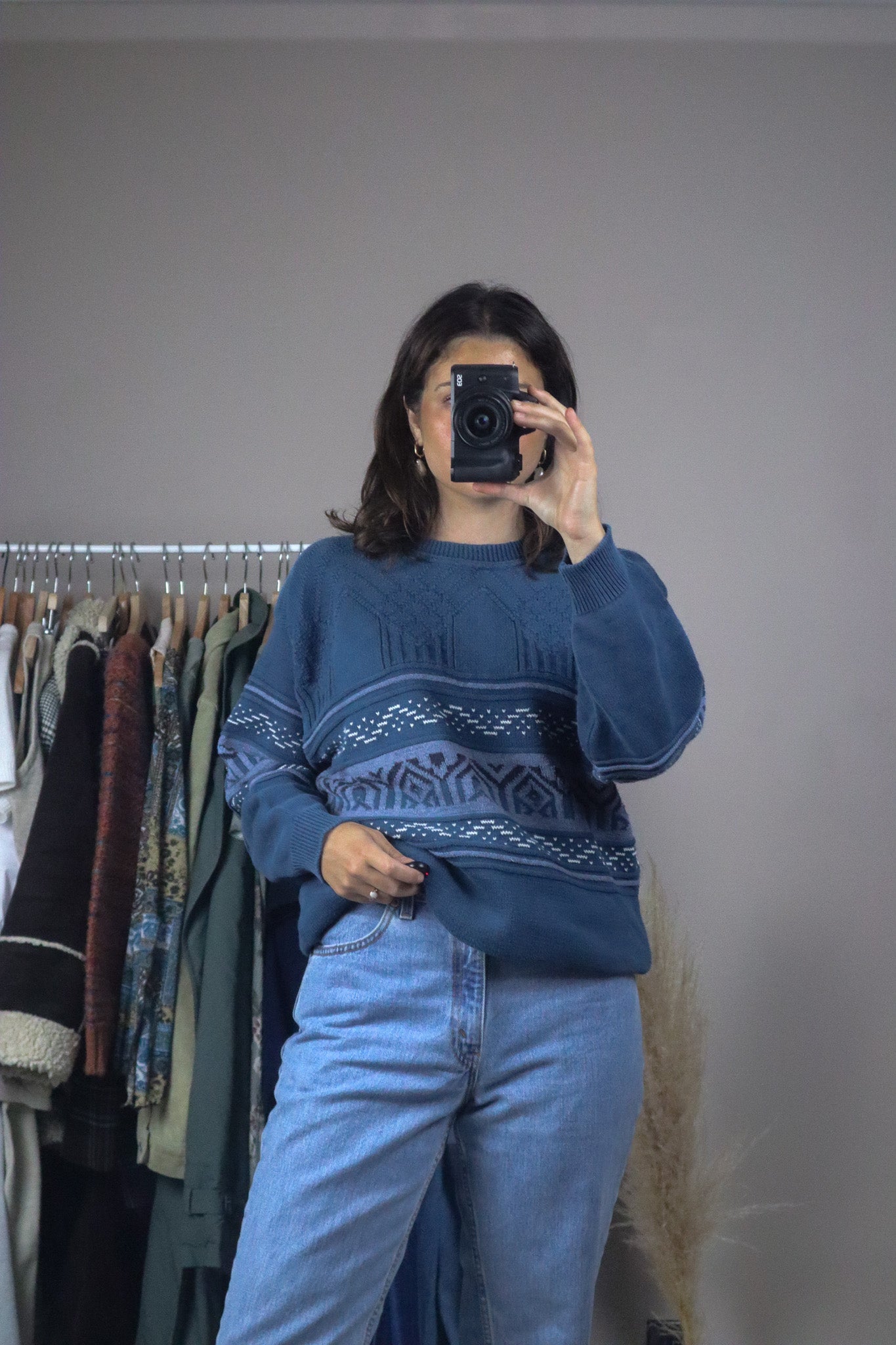 Made in Canada x Vintage x Pattered Sweater (S/M)