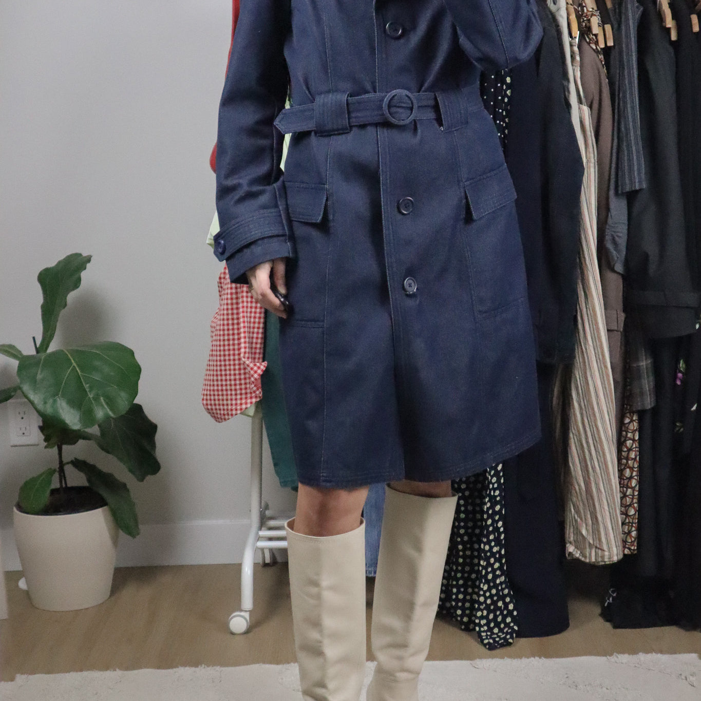 Vintage x Denim Trench Coat (6)