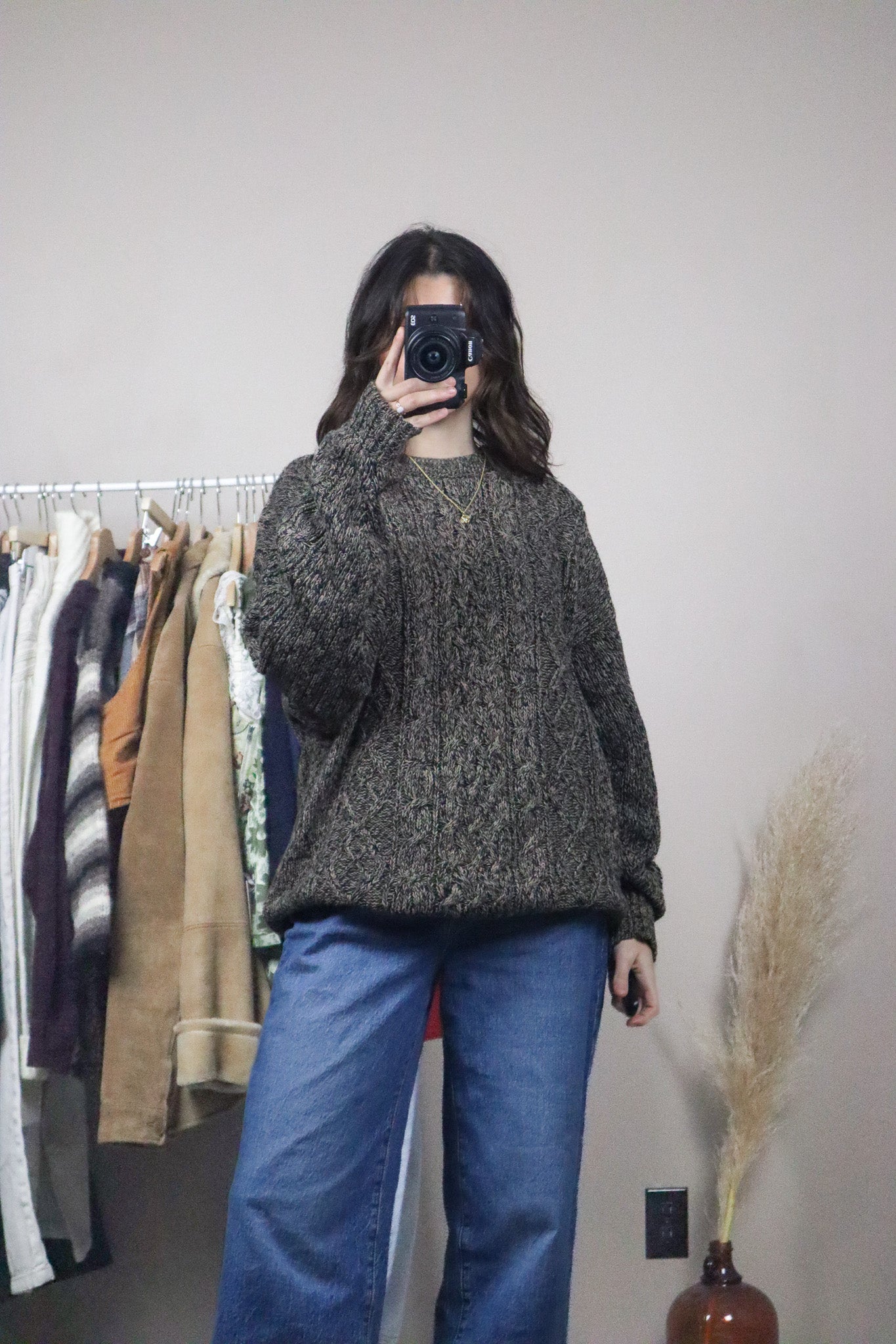 Vintage x Cable Knit Sweater (L/XL)