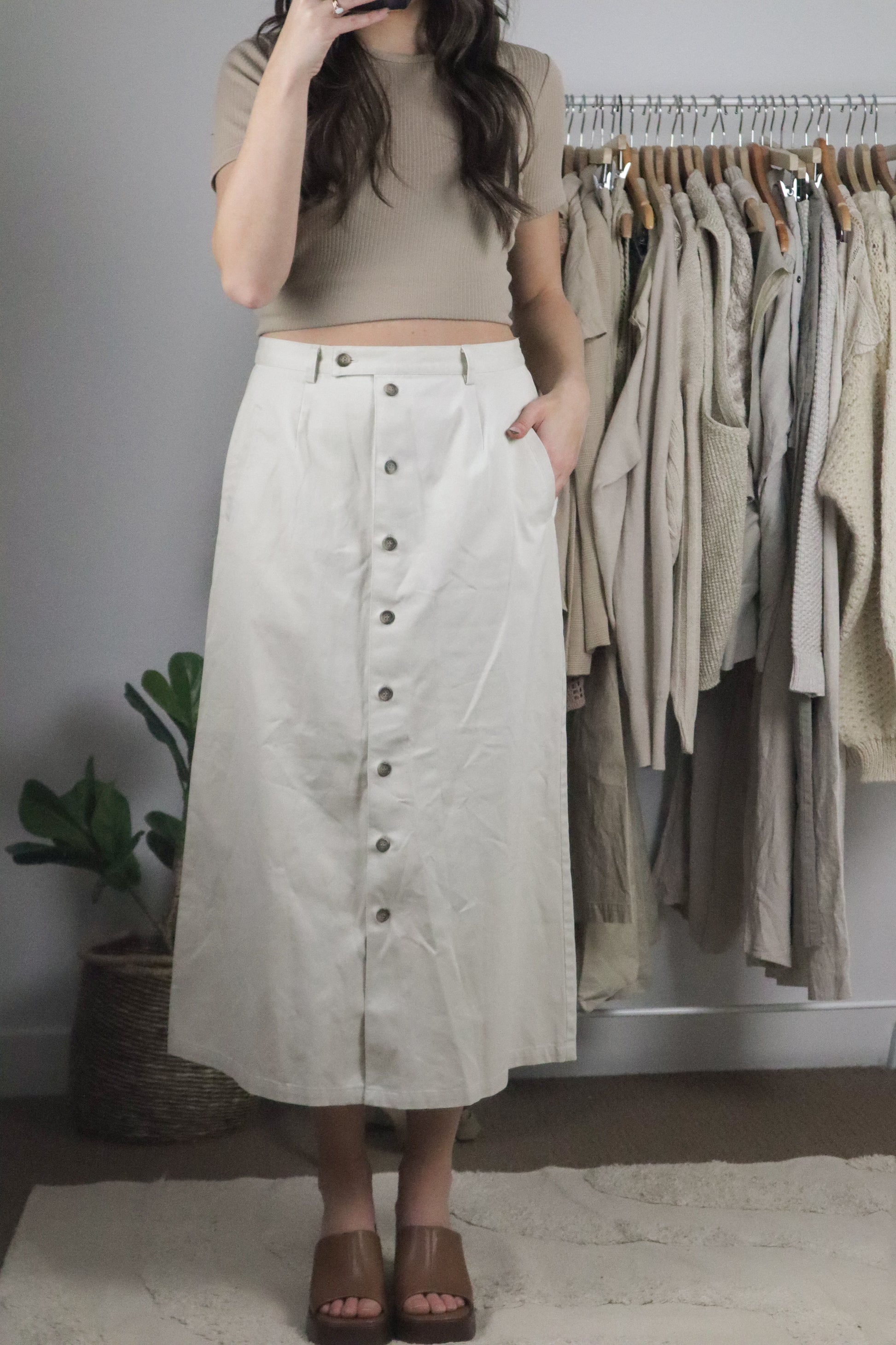 Vintage x Button Maxi Skirt (6/8)