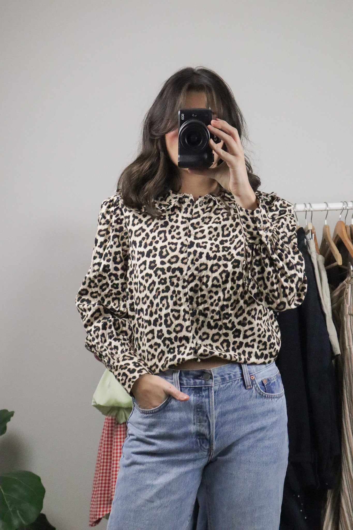 Modern x Cheetah Print Blouse (S)