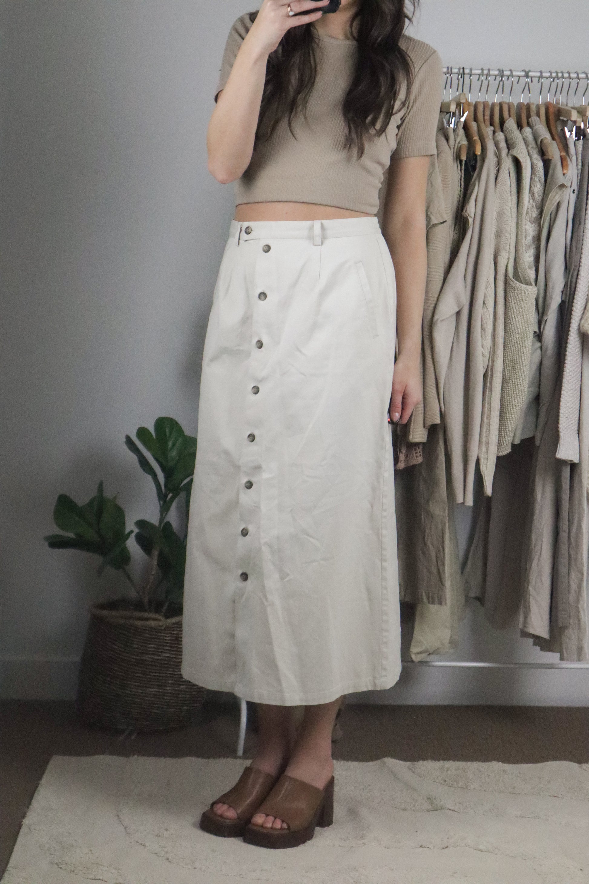 Vintage x Button Maxi Skirt (6/8)