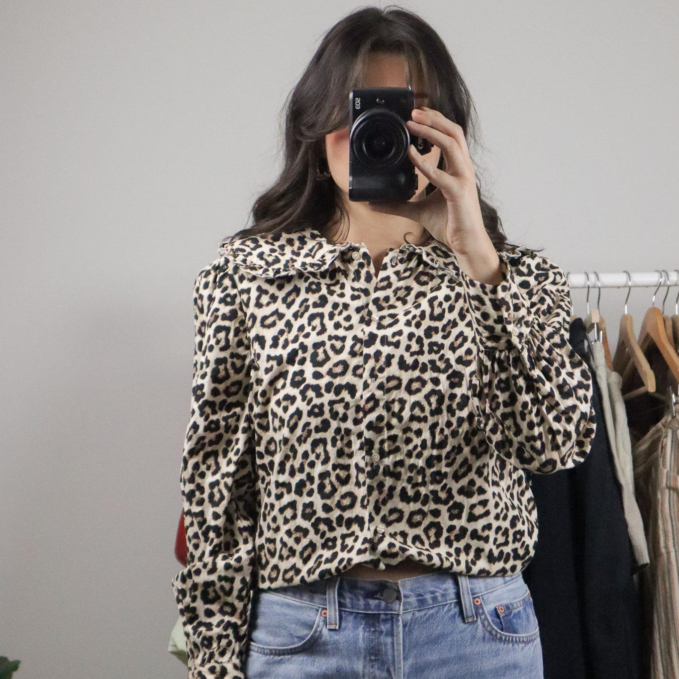 Modern x Cheetah Print Blouse (S)