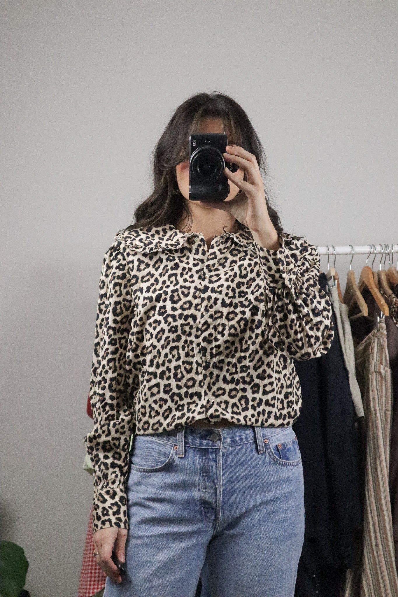Modern x Cheetah Print Blouse (S)