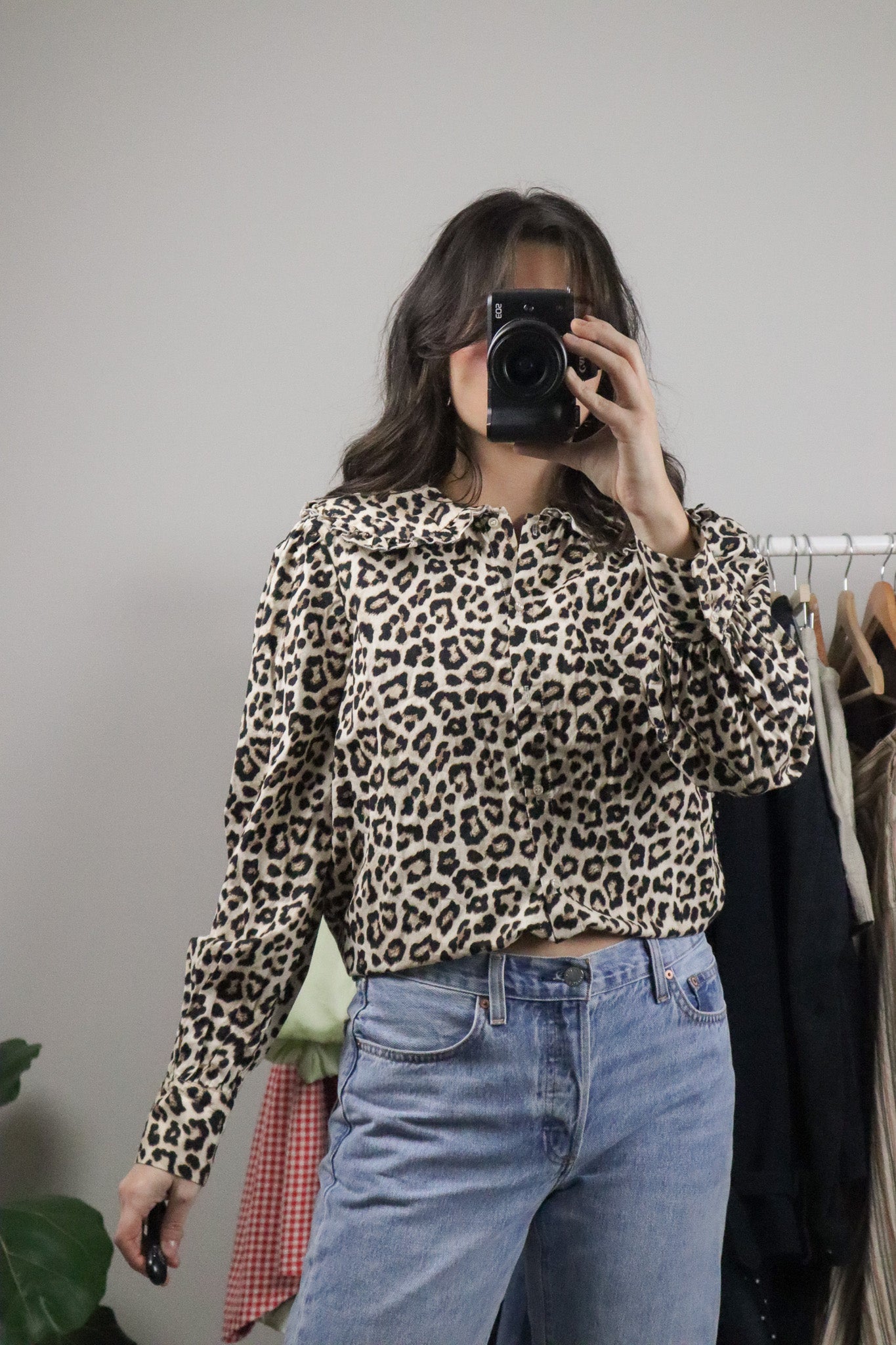 Modern x Cheetah Print Blouse (S)