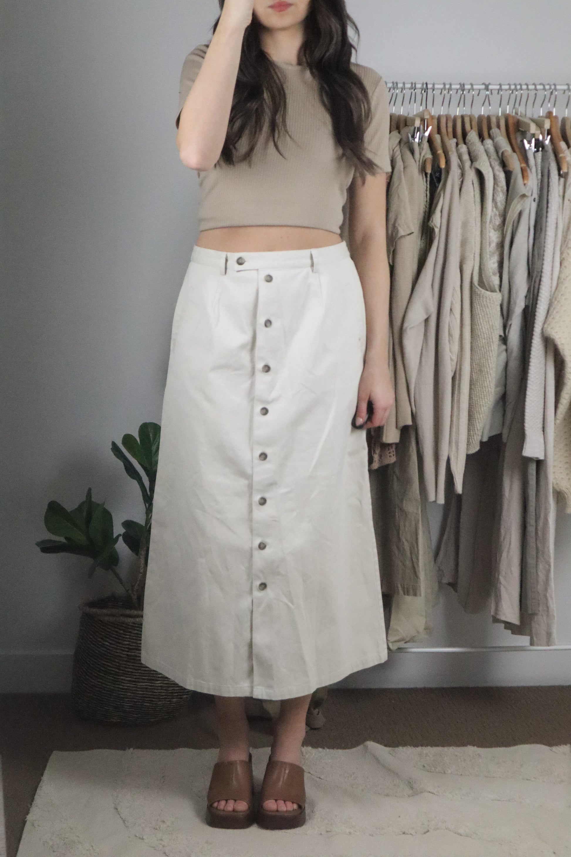 Vintage x Button Maxi Skirt (6/8)