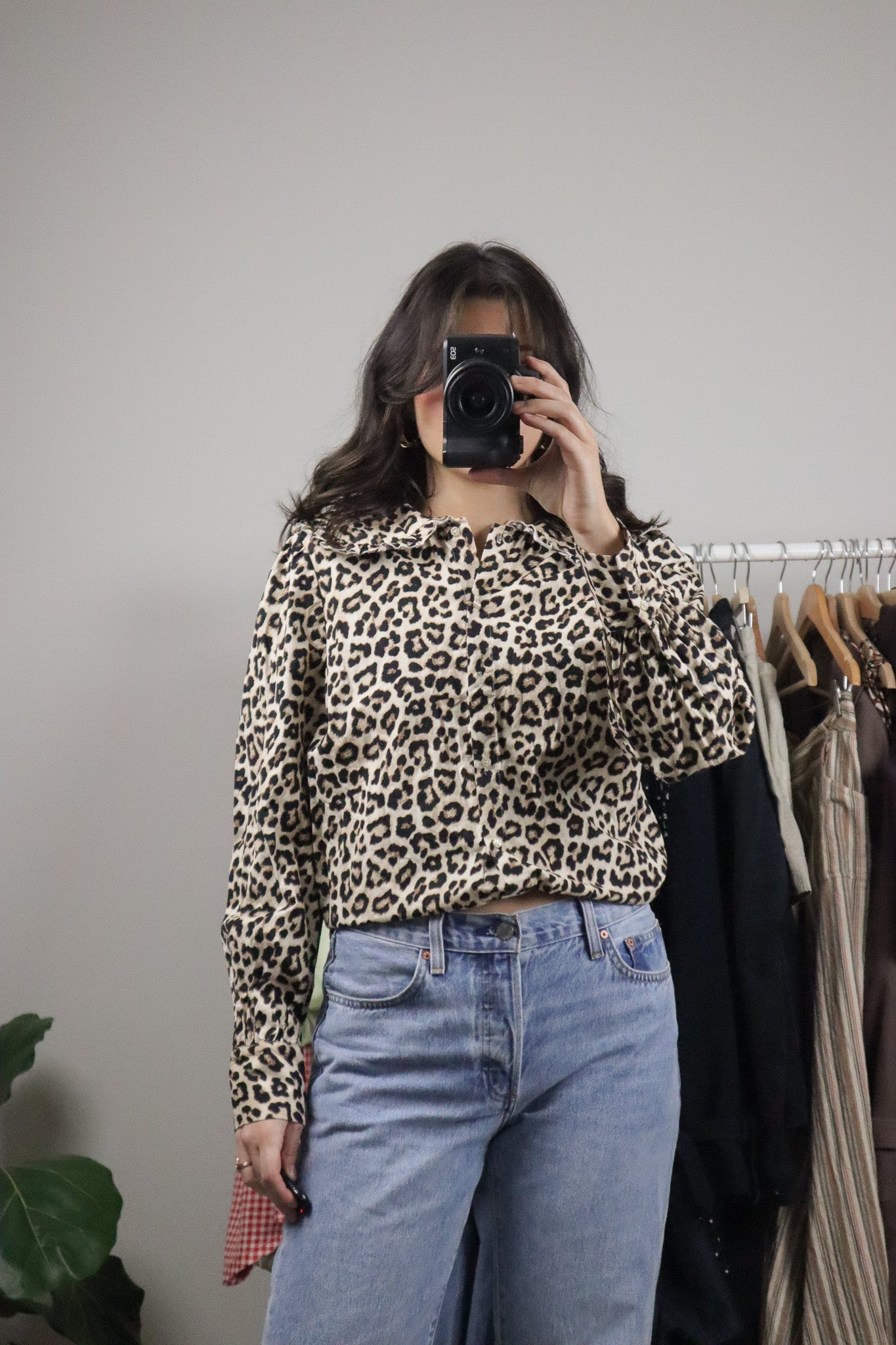 Modern x Cheetah Print Blouse (S)