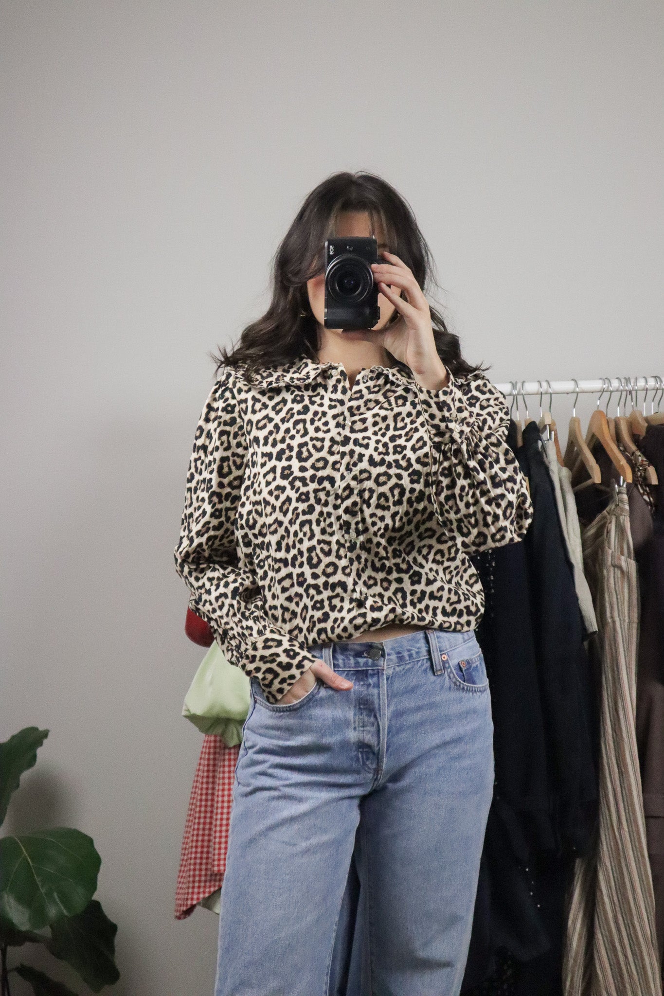 Modern x Cheetah Print Blouse (S)