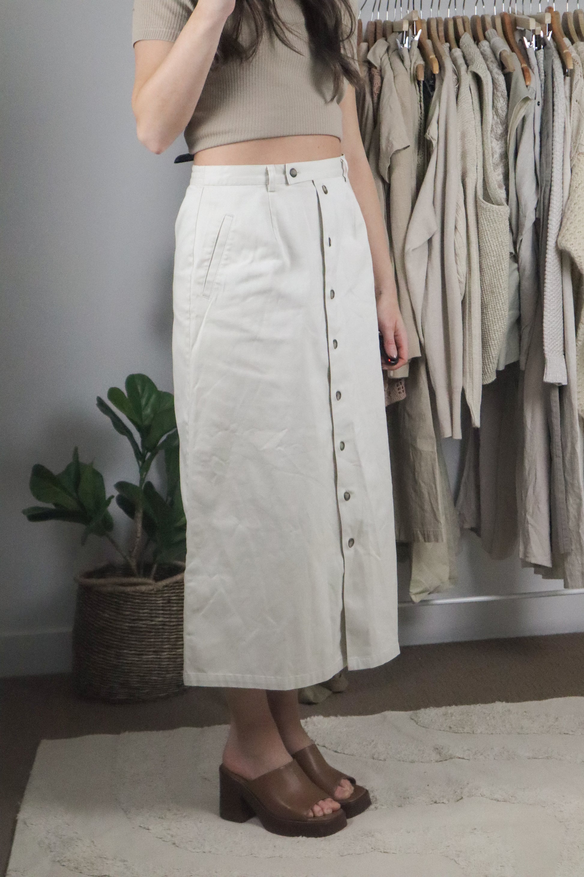 Vintage x Button Maxi Skirt (6/8)