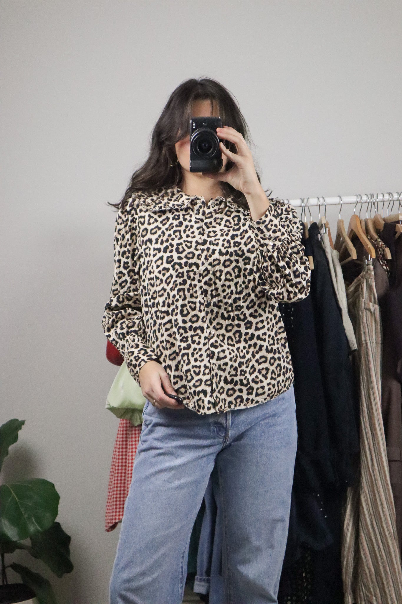 Modern x Cheetah Print Blouse (S)