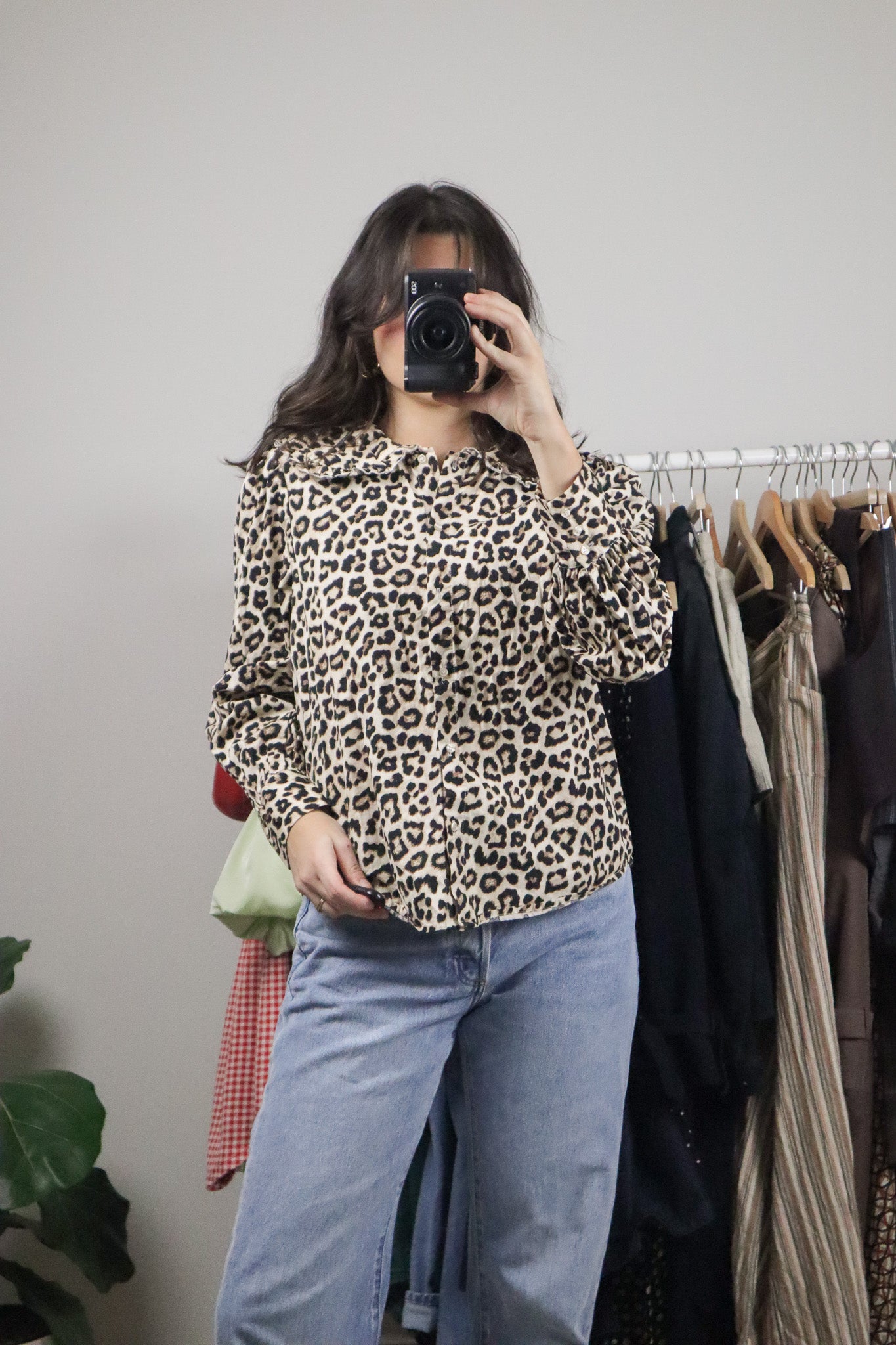 Modern x Cheetah Print Blouse (S)