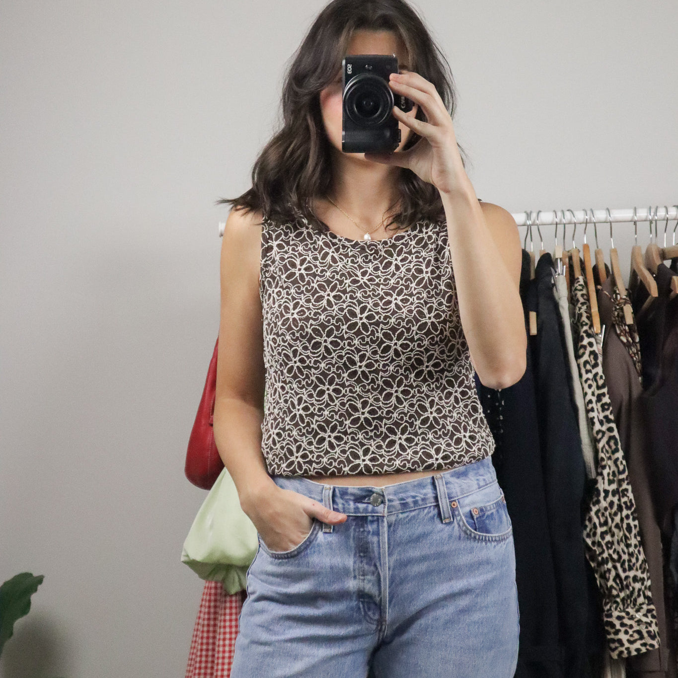 Vintage x Lace Flower Tank (M)