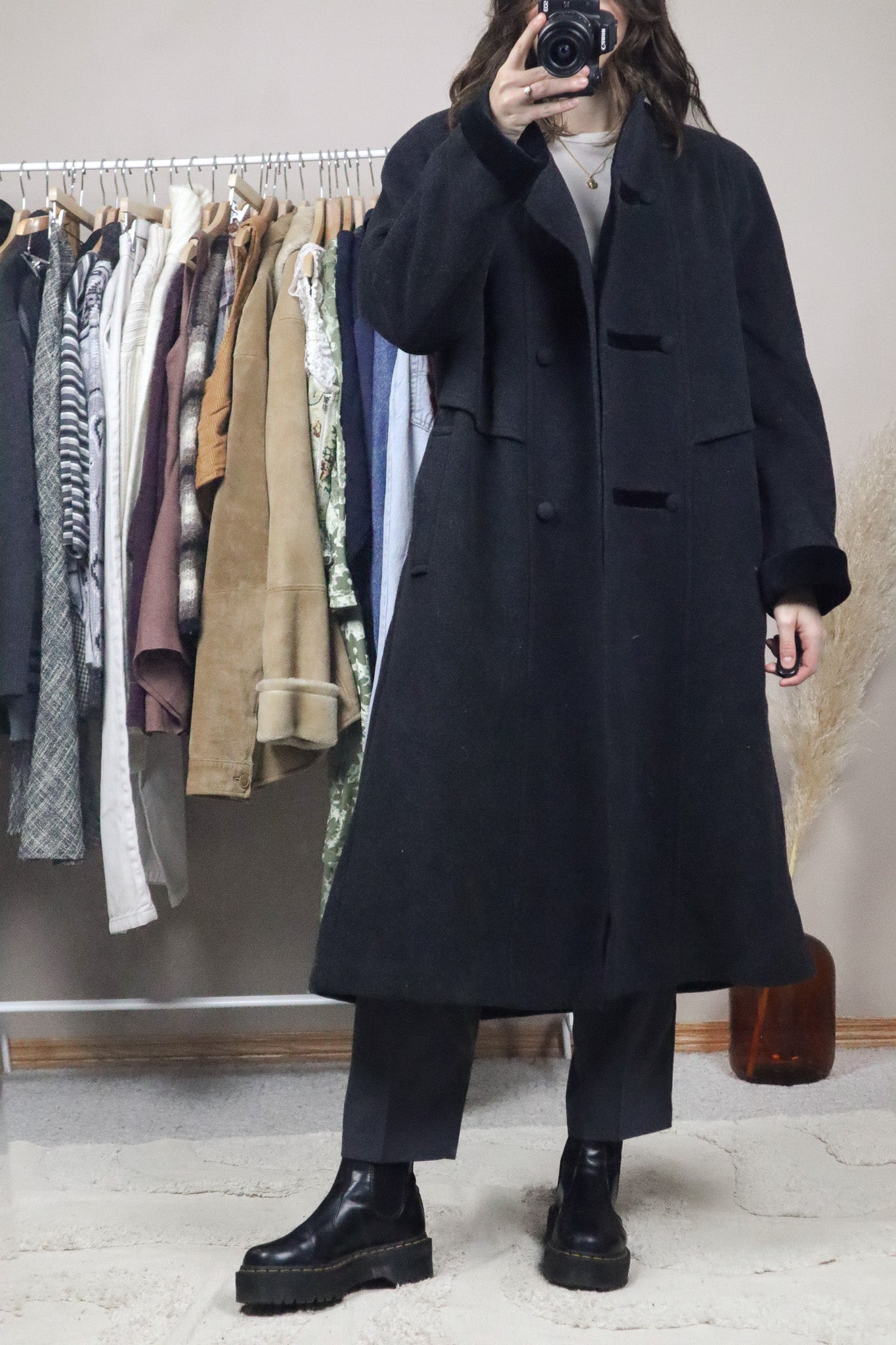 Made in Canada x Holt Renfrew x Wool/Cashmere/Angora Velvet Trim Coat (10/12)