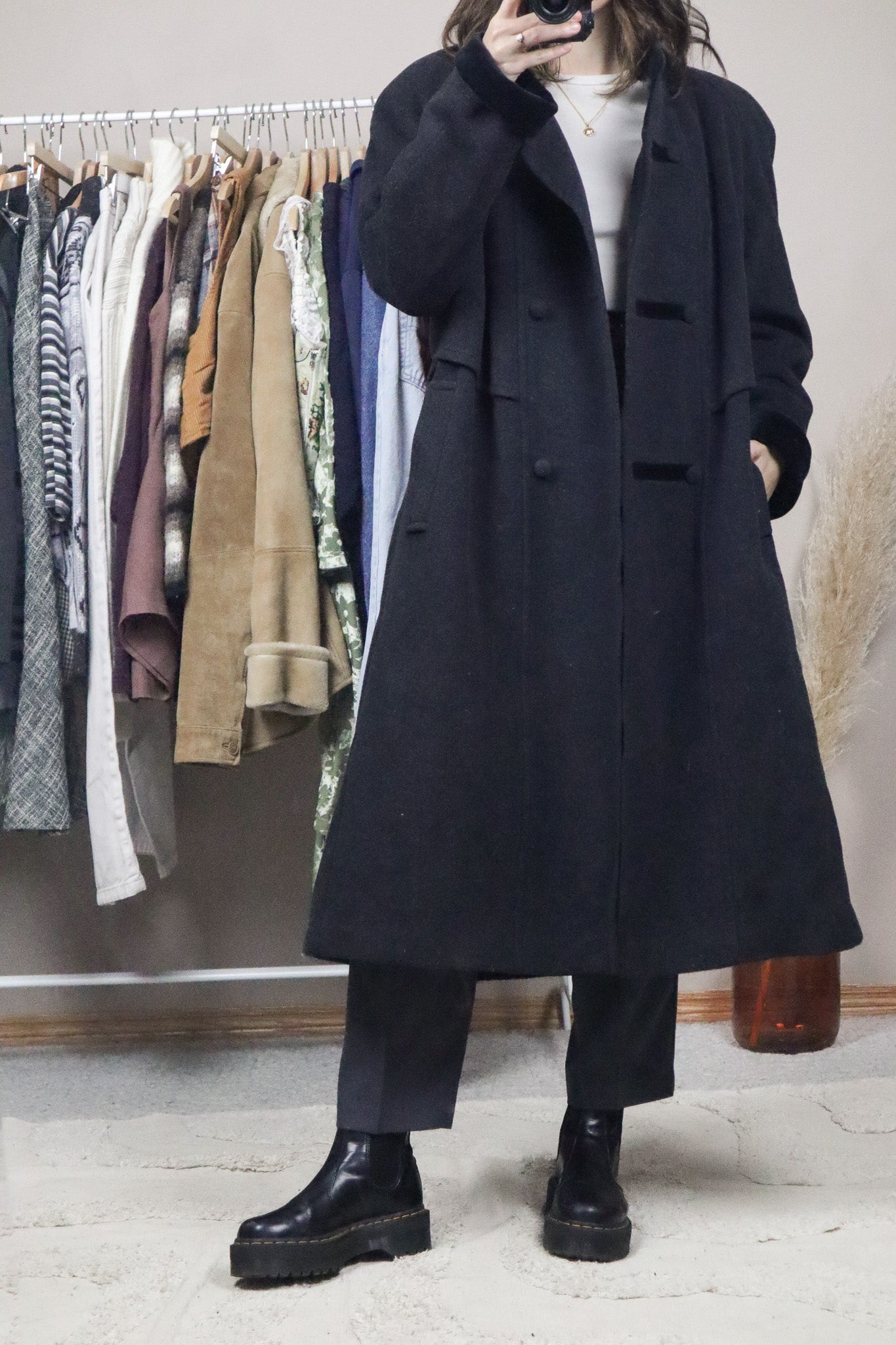 Made in Canada x Holt Renfrew x Wool/Cashmere/Angora Velvet Trim Coat (10/12)