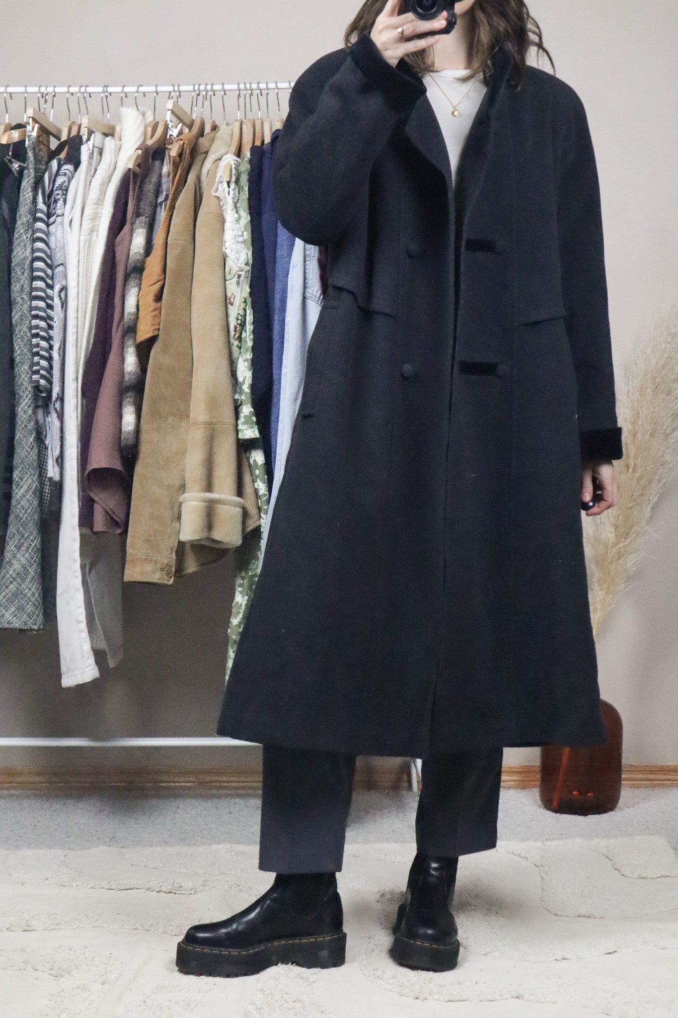 Made in Canada x Holt Renfrew x Wool/Cashmere/Angora Velvet Trim Coat (10/12)