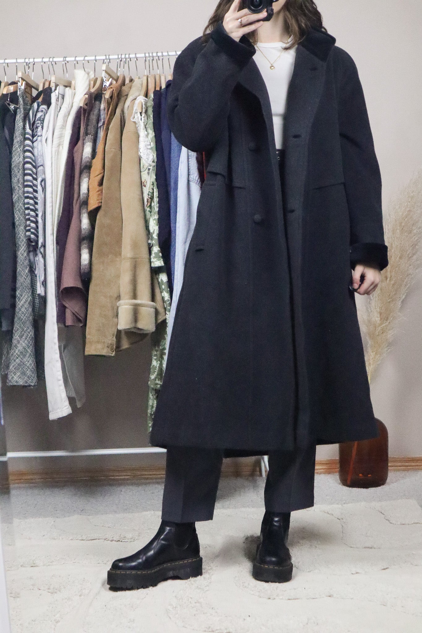 Made in Canada x Holt Renfrew x Wool/Cashmere/Angora Velvet Trim Coat (10/12)