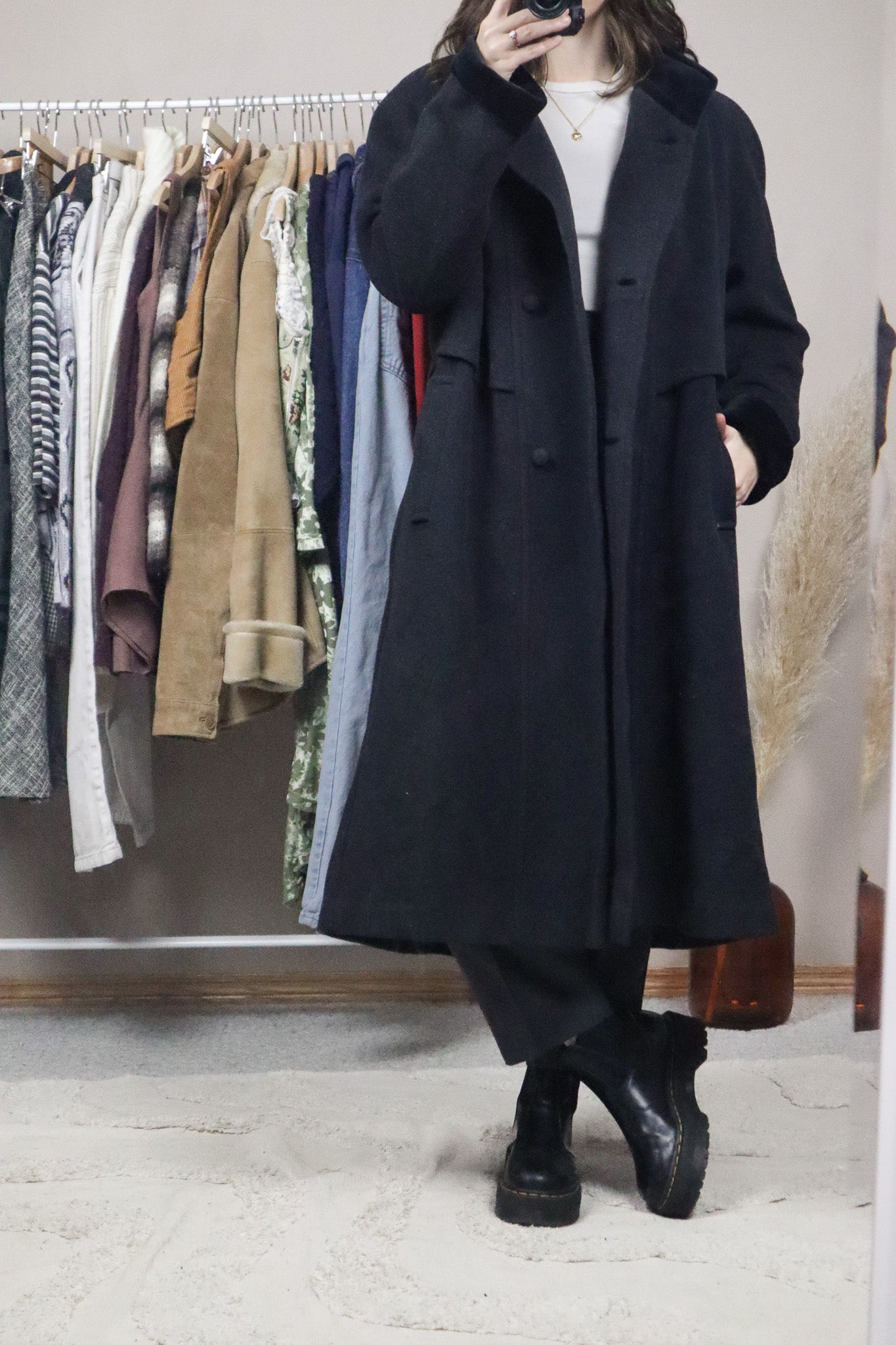 Made in Canada x Holt Renfrew x Wool/Cashmere/Angora Velvet Trim Coat (10/12)
