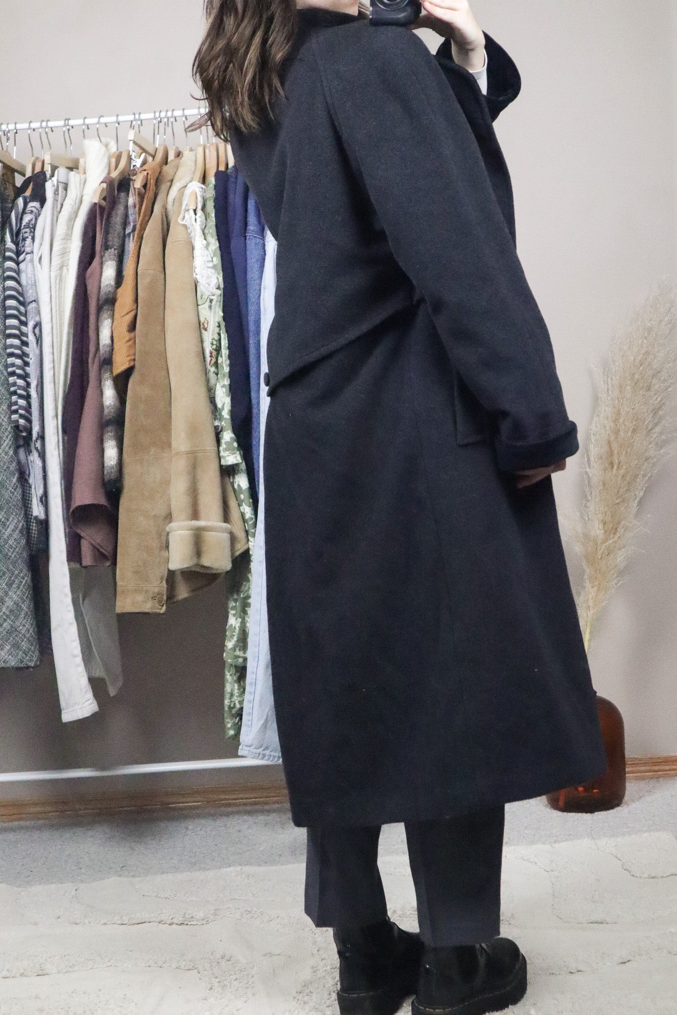 Made in Canada x Holt Renfrew x Wool/Cashmere/Angora Velvet Trim Coat (10/12)