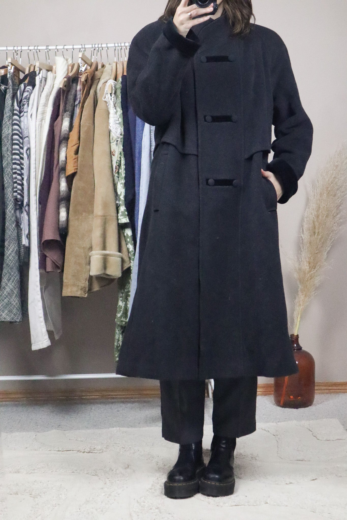 Made in Canada x Holt Renfrew x Wool/Cashmere/Angora Velvet Trim Coat (10/12)
