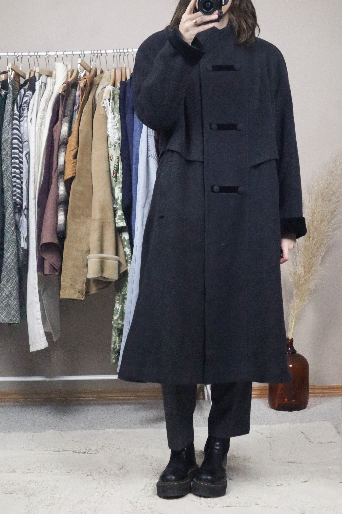 Made in Canada x Holt Renfrew x Wool/Cashmere/Angora Velvet Trim Coat (10/12)