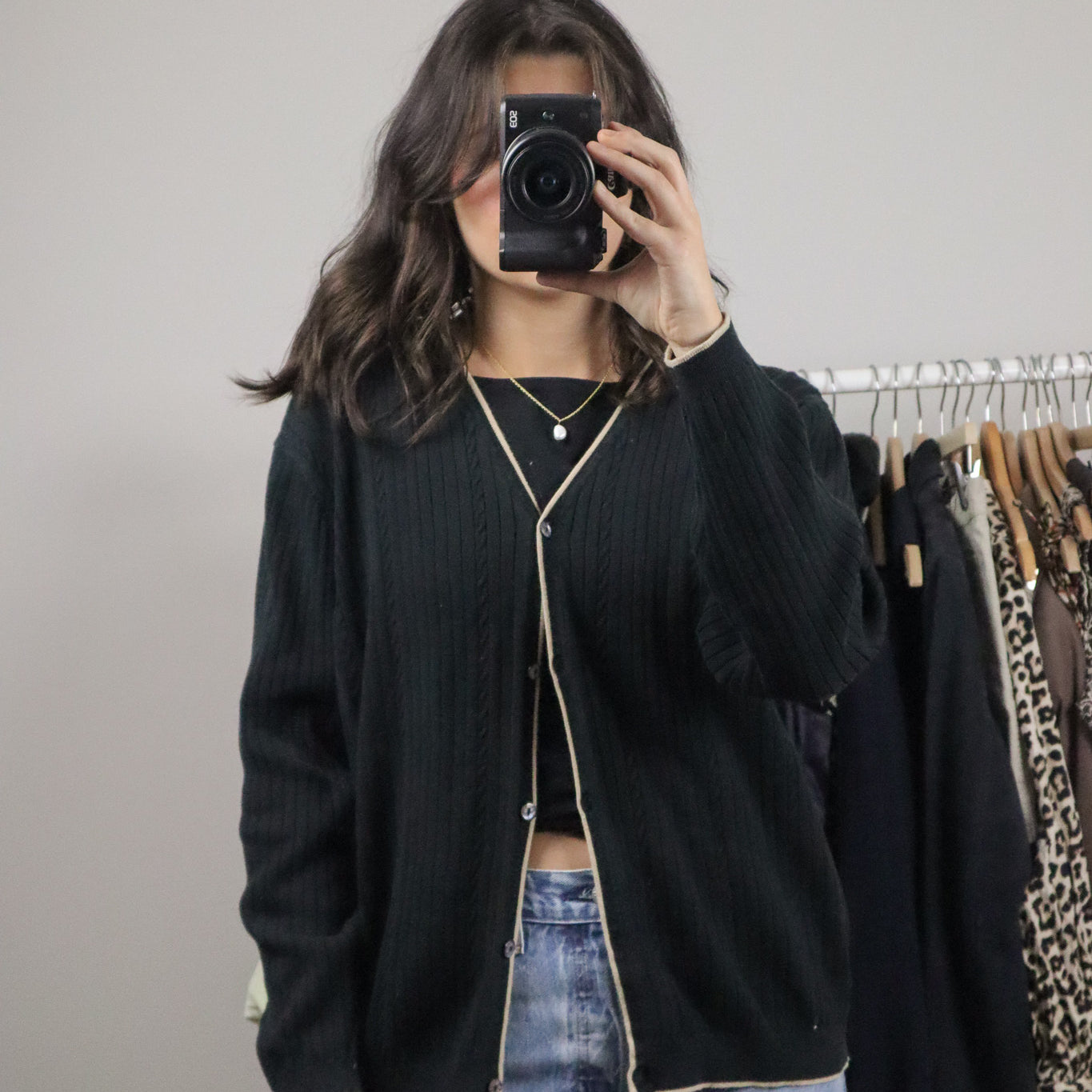 Vintage x Contrast Cardigan (M/L)
