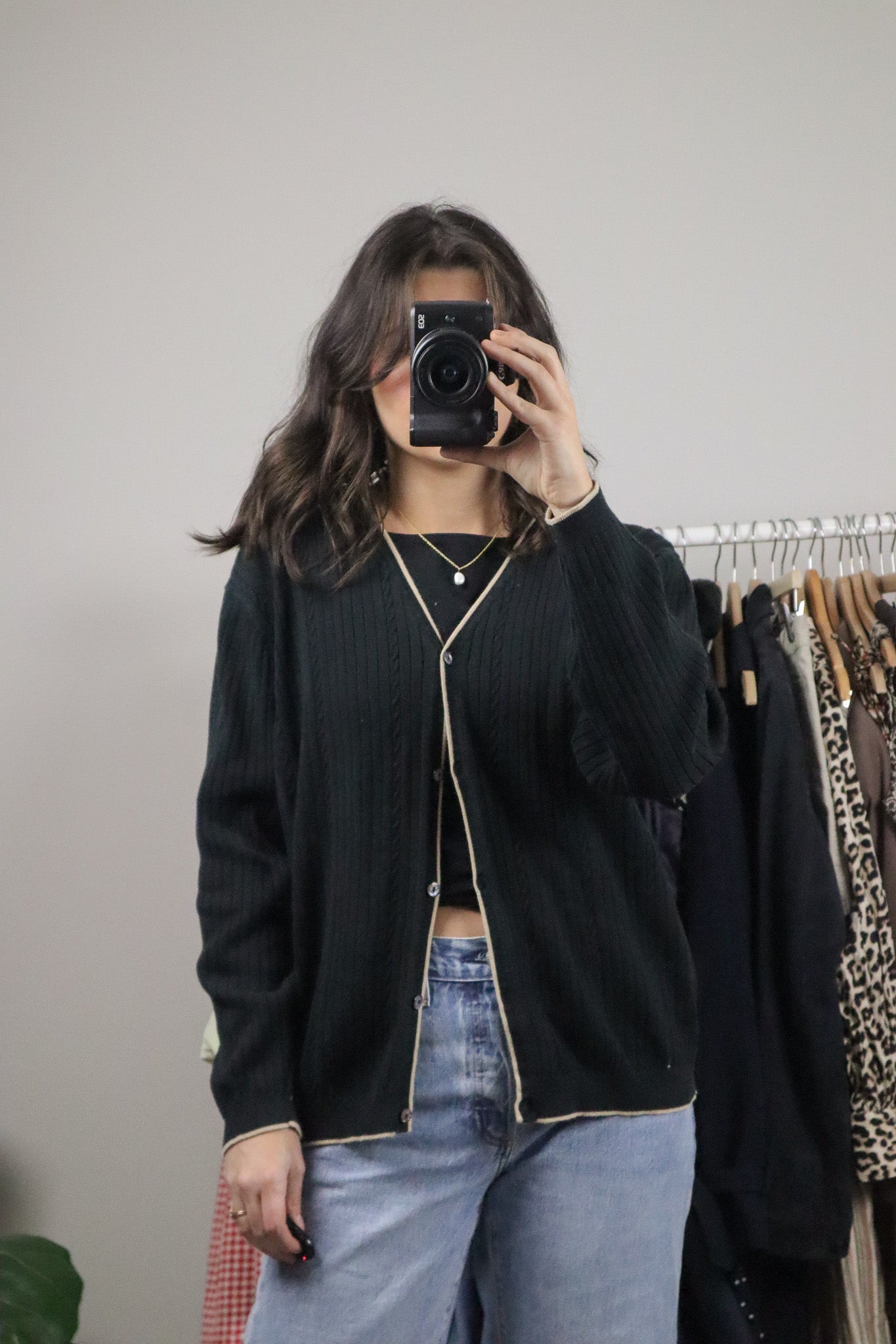 Vintage x Contrast Cardigan (M/L)