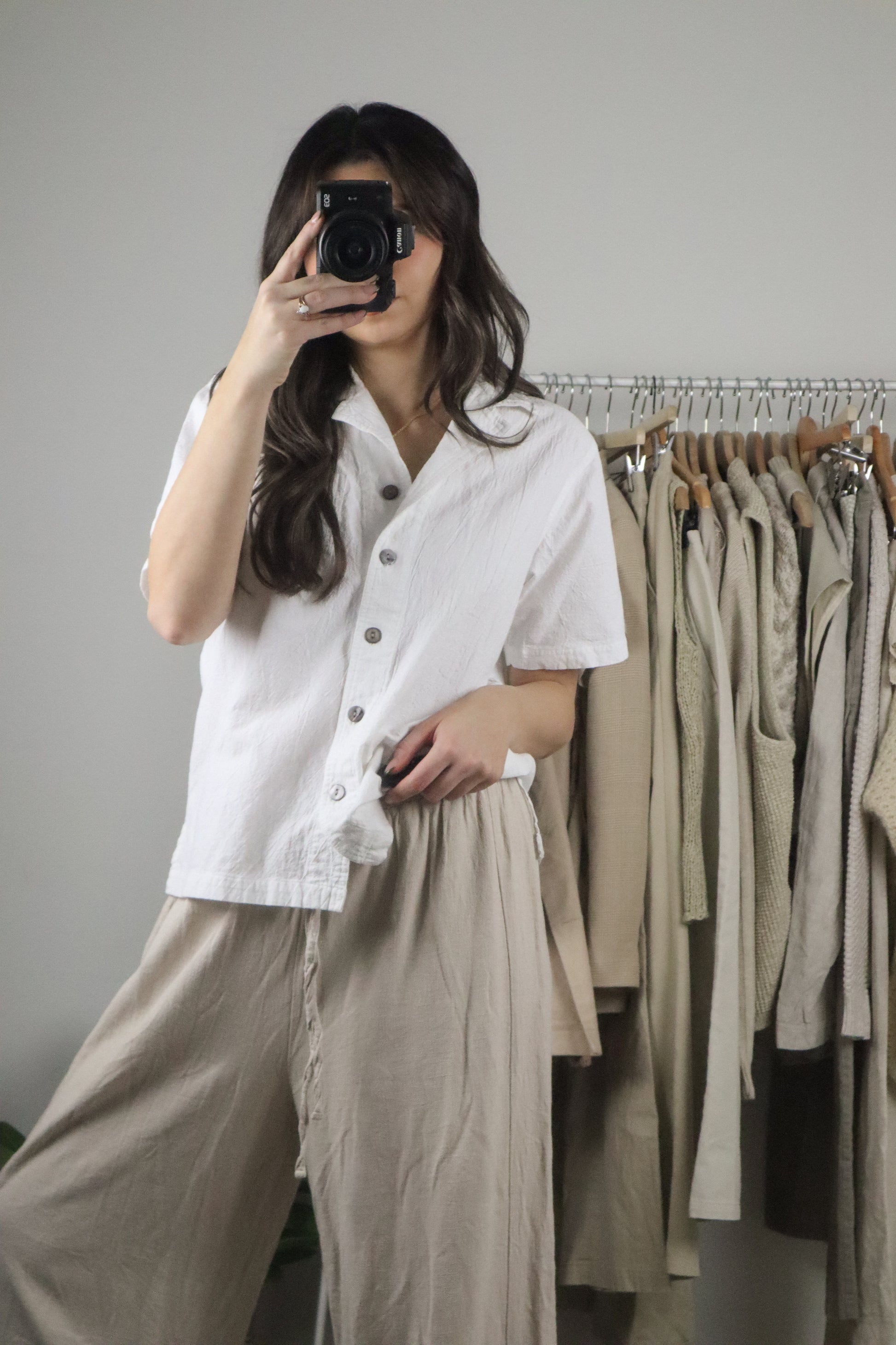 Vintage x Crinkle Button-Up (S)