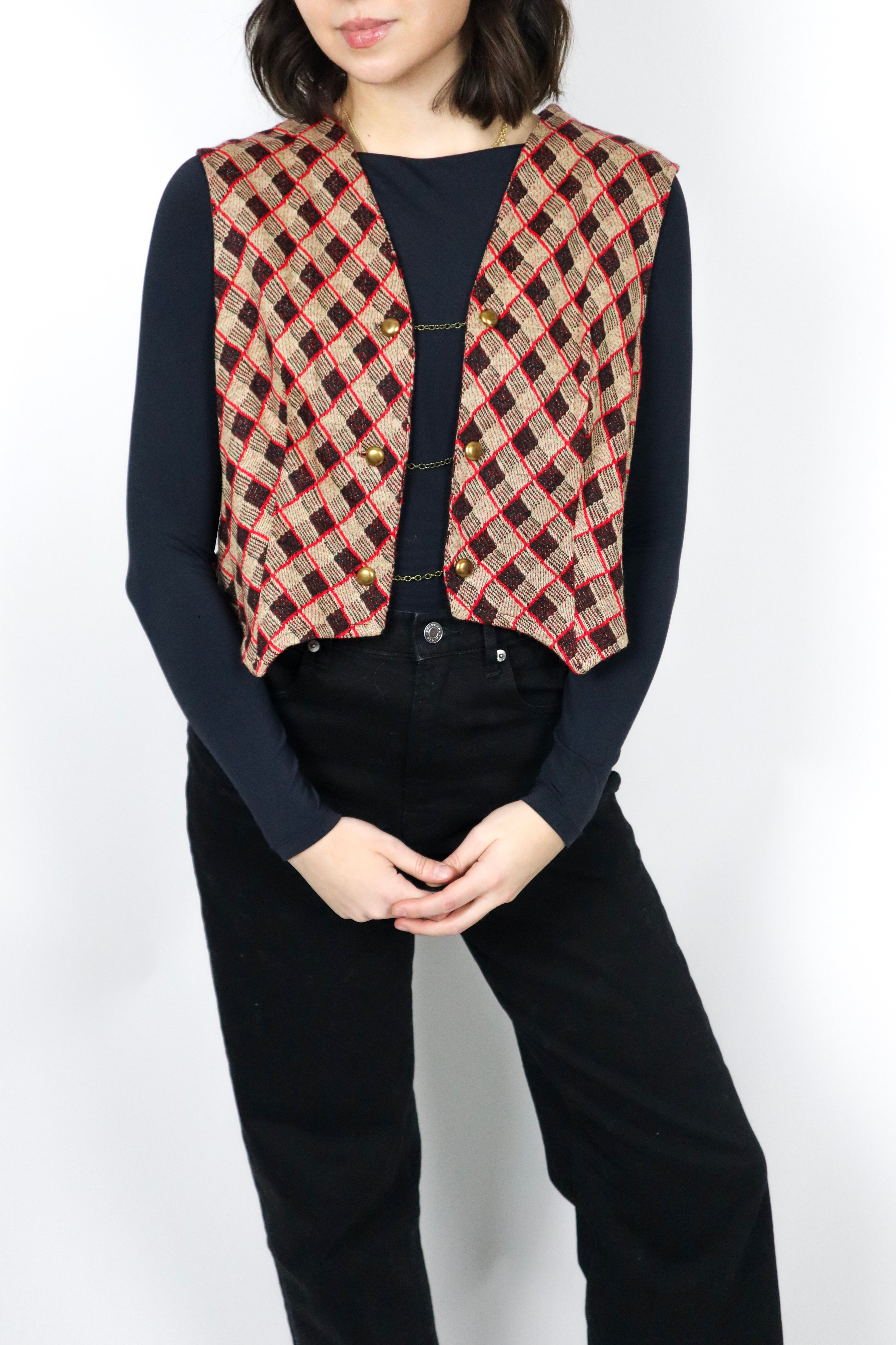 Vintage 70s x Pattern Vest (S)
