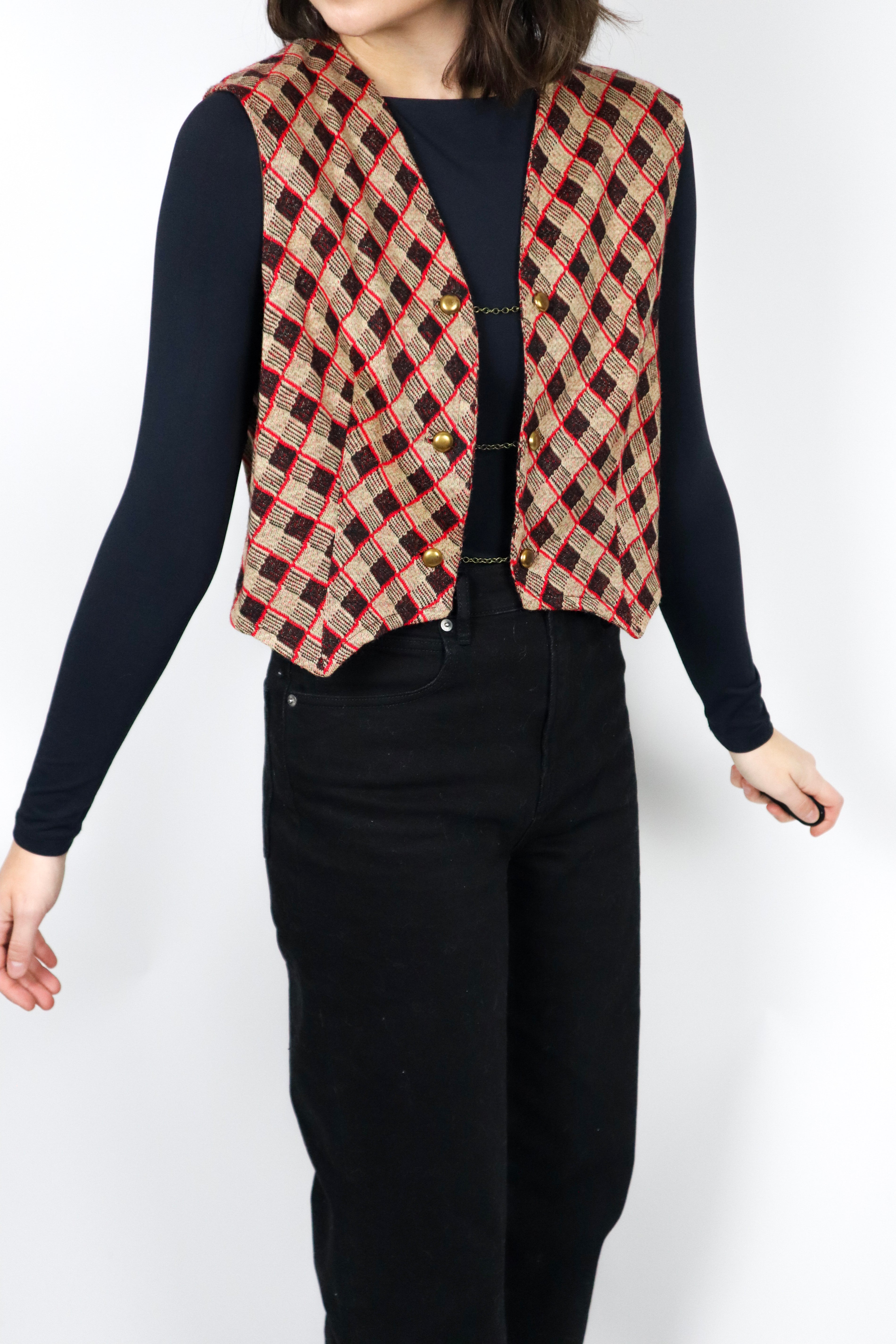 Vintage 70s x Pattern Vest (S)