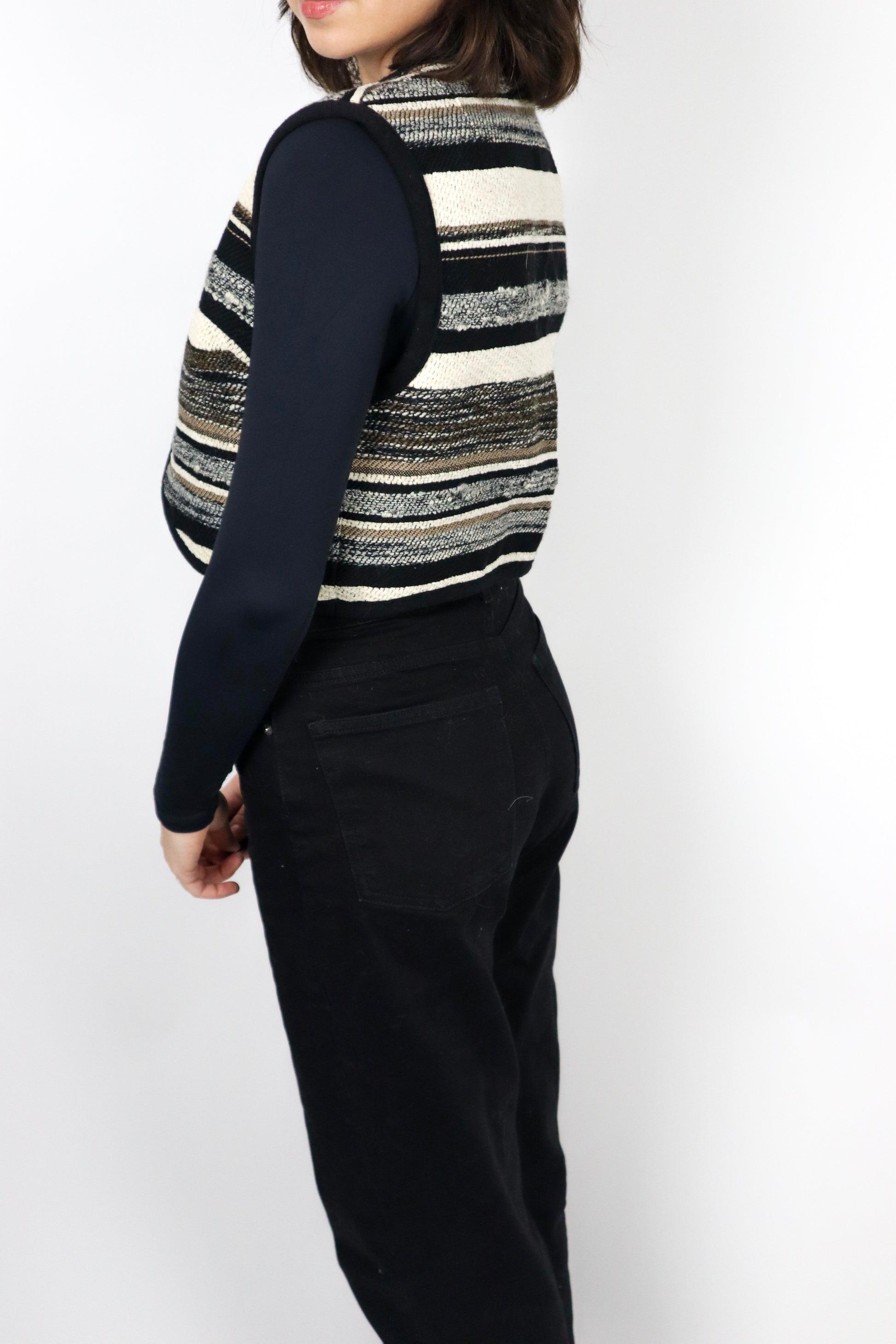 Made in Finnland x Wool Cropped Textured Vest (XXS/XS)
