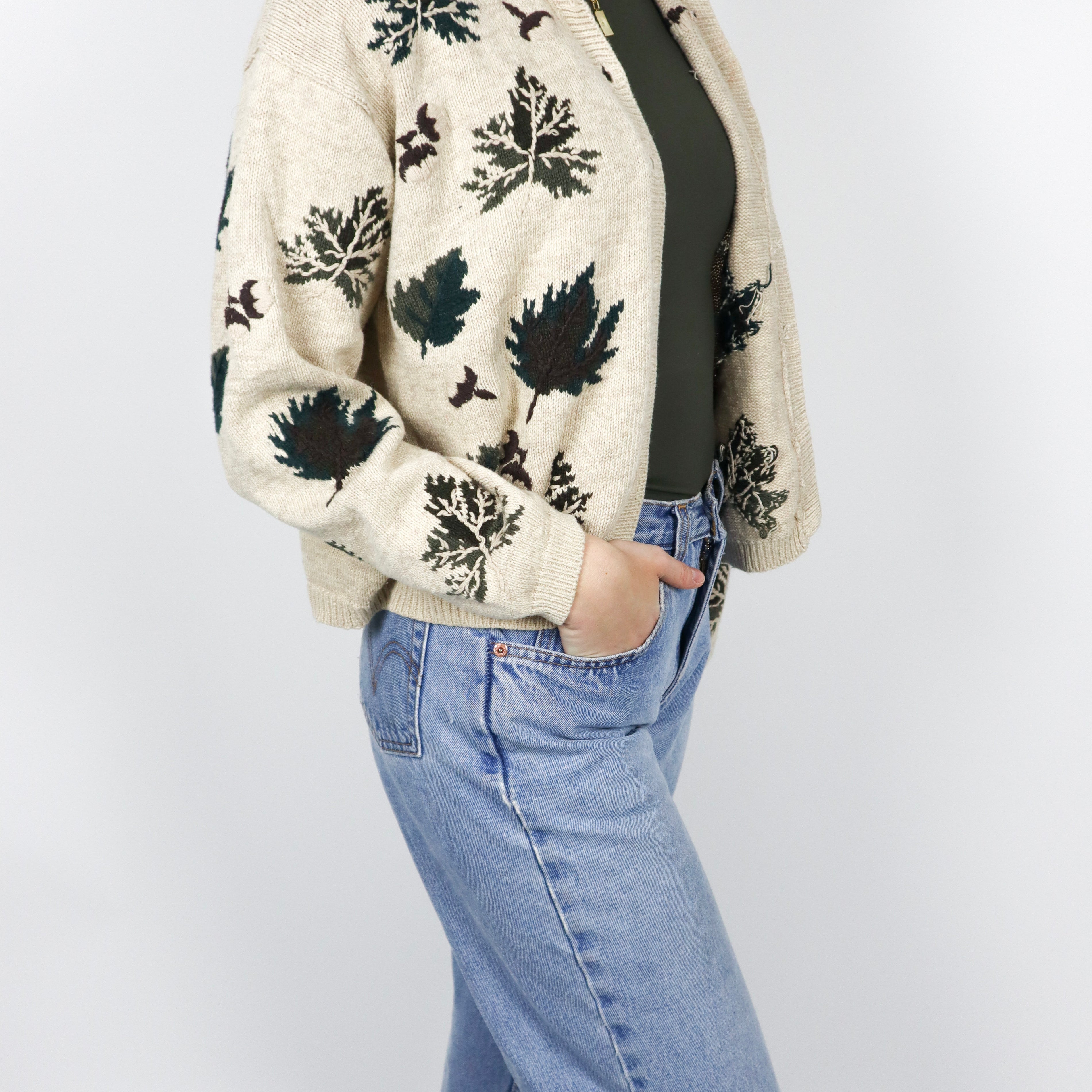 Vintage x Embroidered Cardigan (XS/S)