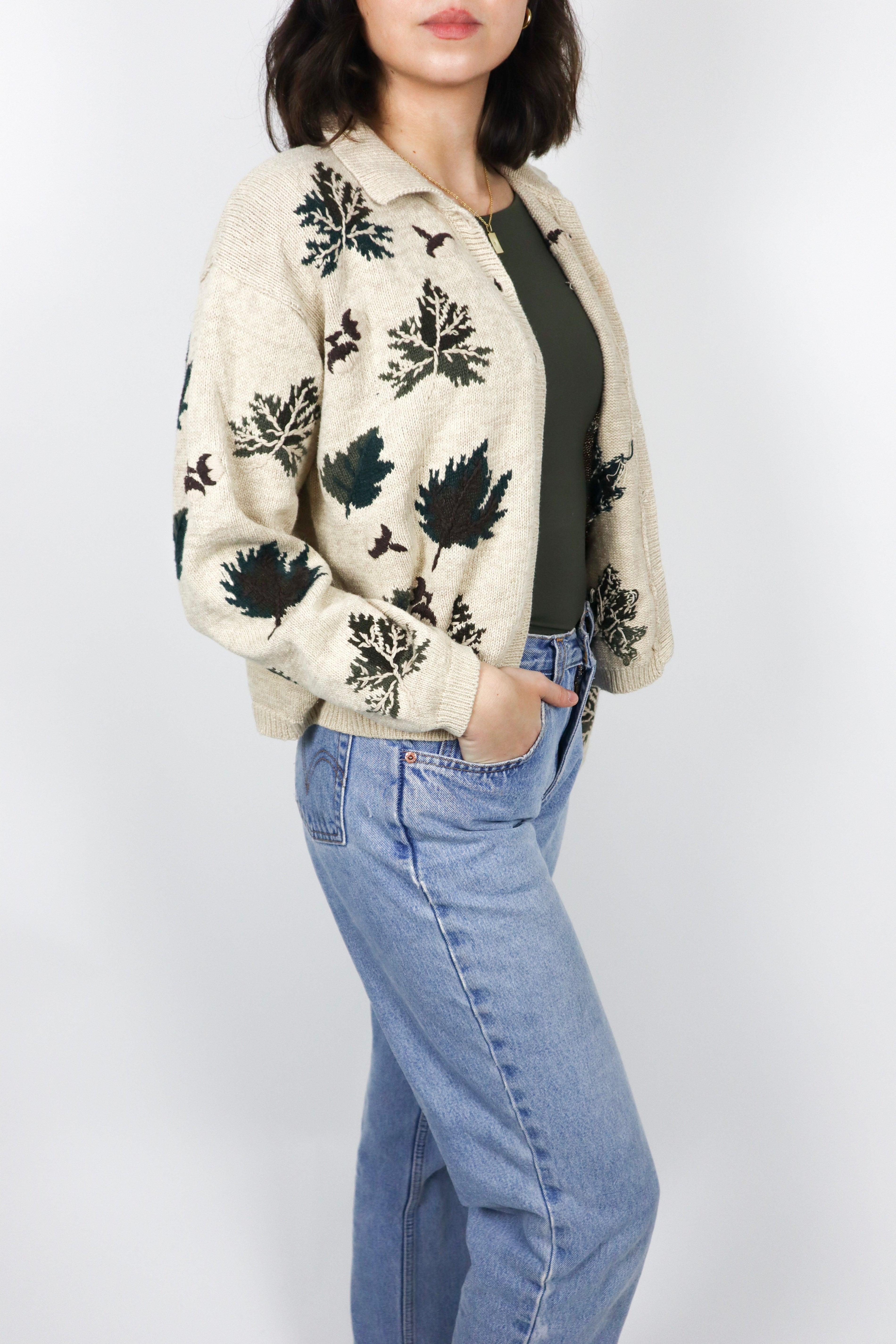 Vintage x Embroidered Cardigan (XS/S)