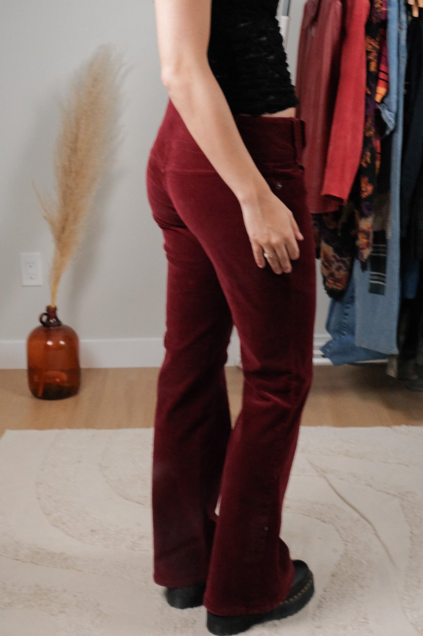 Vintage x Corduroy Low Rise Flare Pants (6)