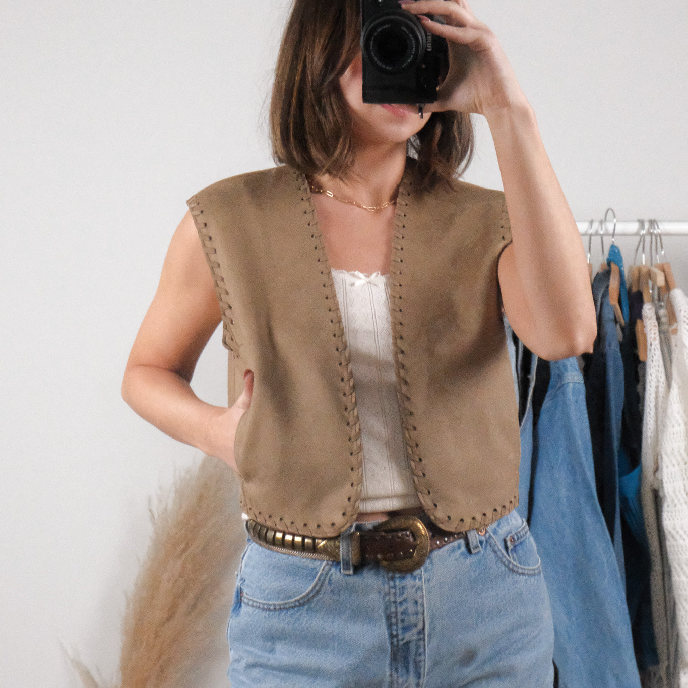 Modern x Faux Suede Vest (S/M)
