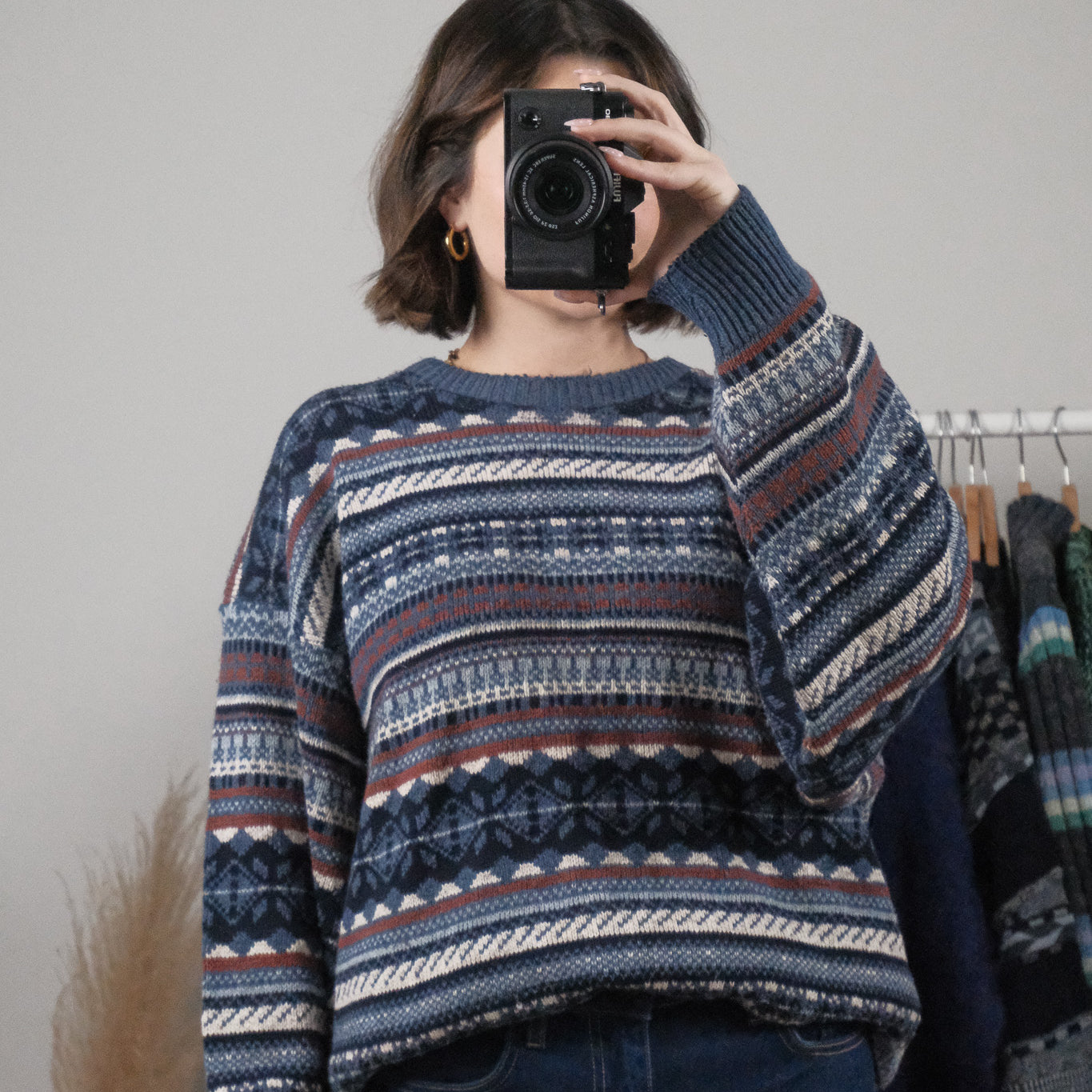 Made in Canada x Vintage x Cotton Patterned Sweater (L/XL)