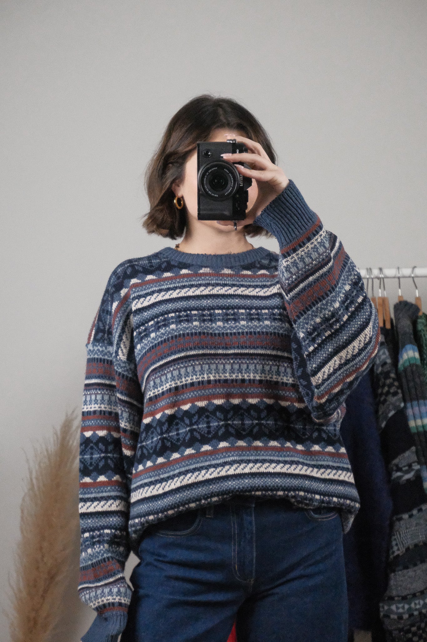 Made in Canada x Vintage x Cotton Patterned Sweater (L/XL)