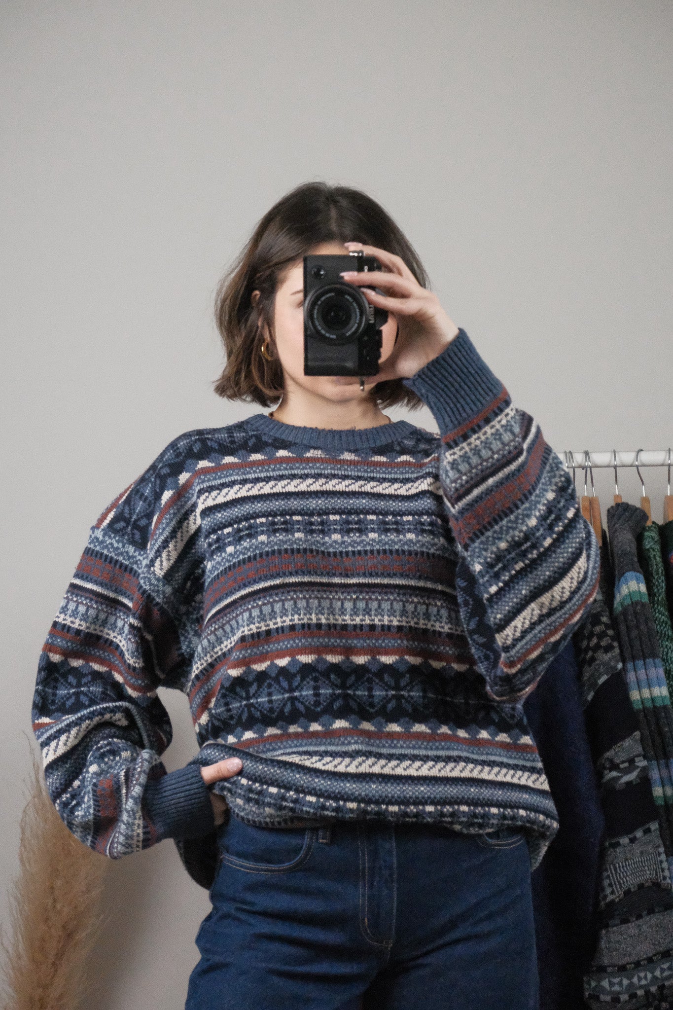 Made in Canada x Vintage x Cotton Patterned Sweater (L/XL)