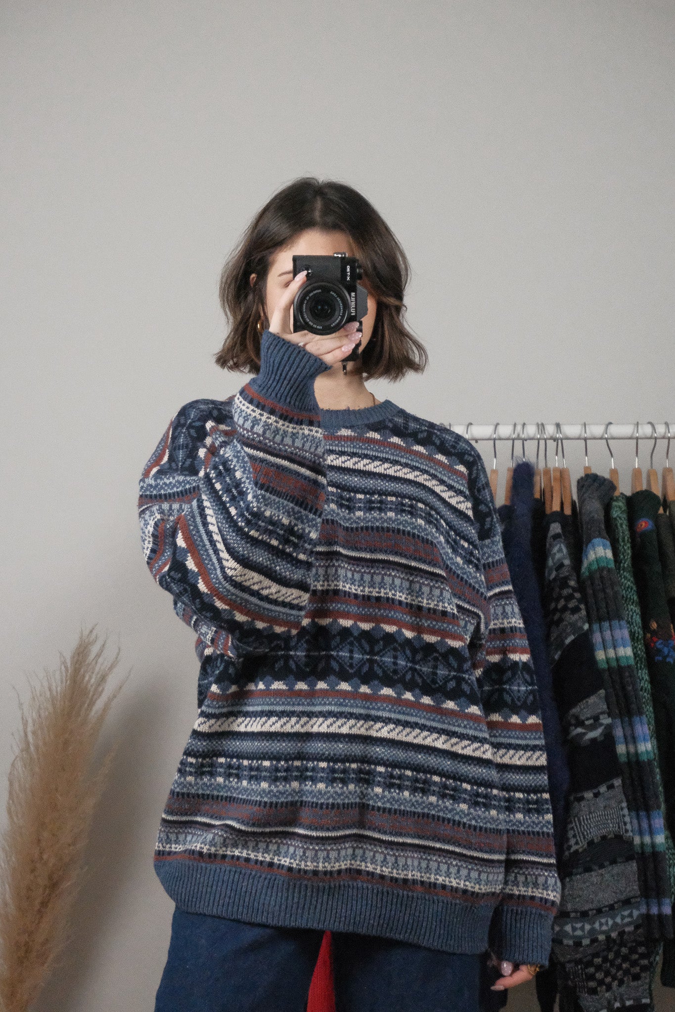 Made in Canada x Vintage x Cotton Patterned Sweater (L/XL)