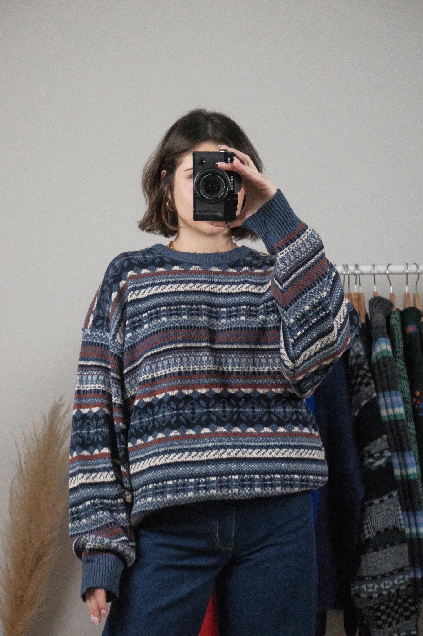 Made in Canada x Vintage x Cotton Patterned Sweater (L/XL)