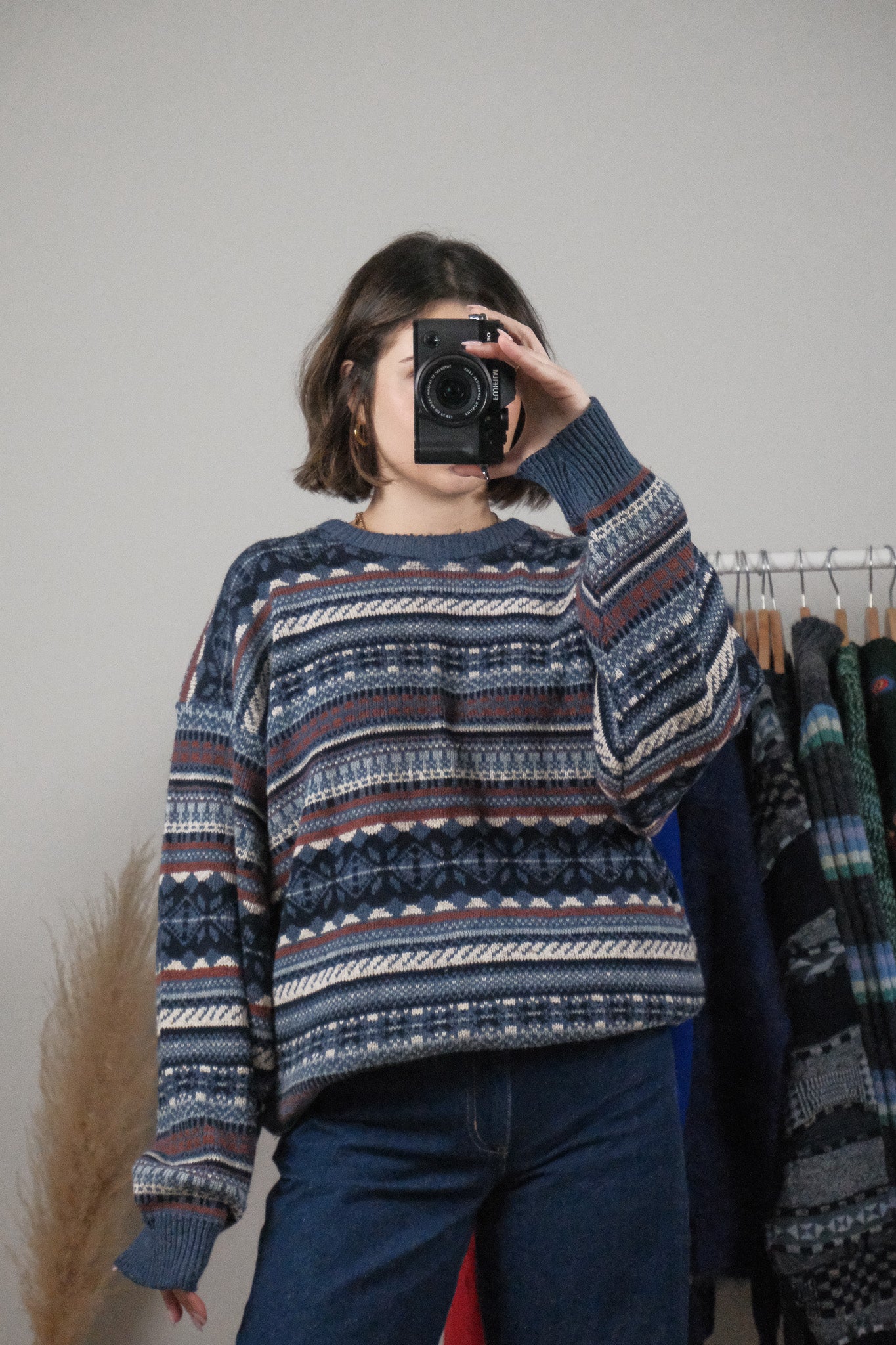 Made in Canada x Vintage x Cotton Patterned Sweater (L/XL)