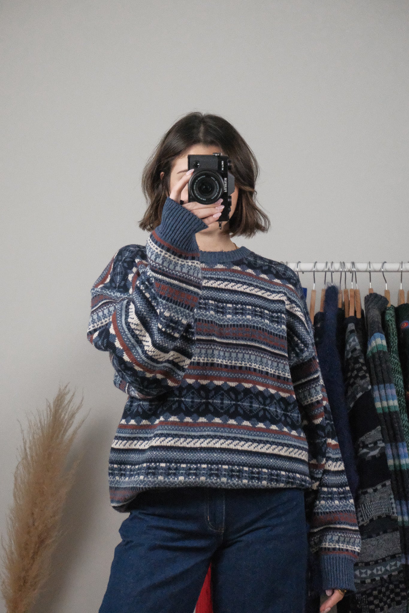 Made in Canada x Vintage x Cotton Patterned Sweater (L/XL)