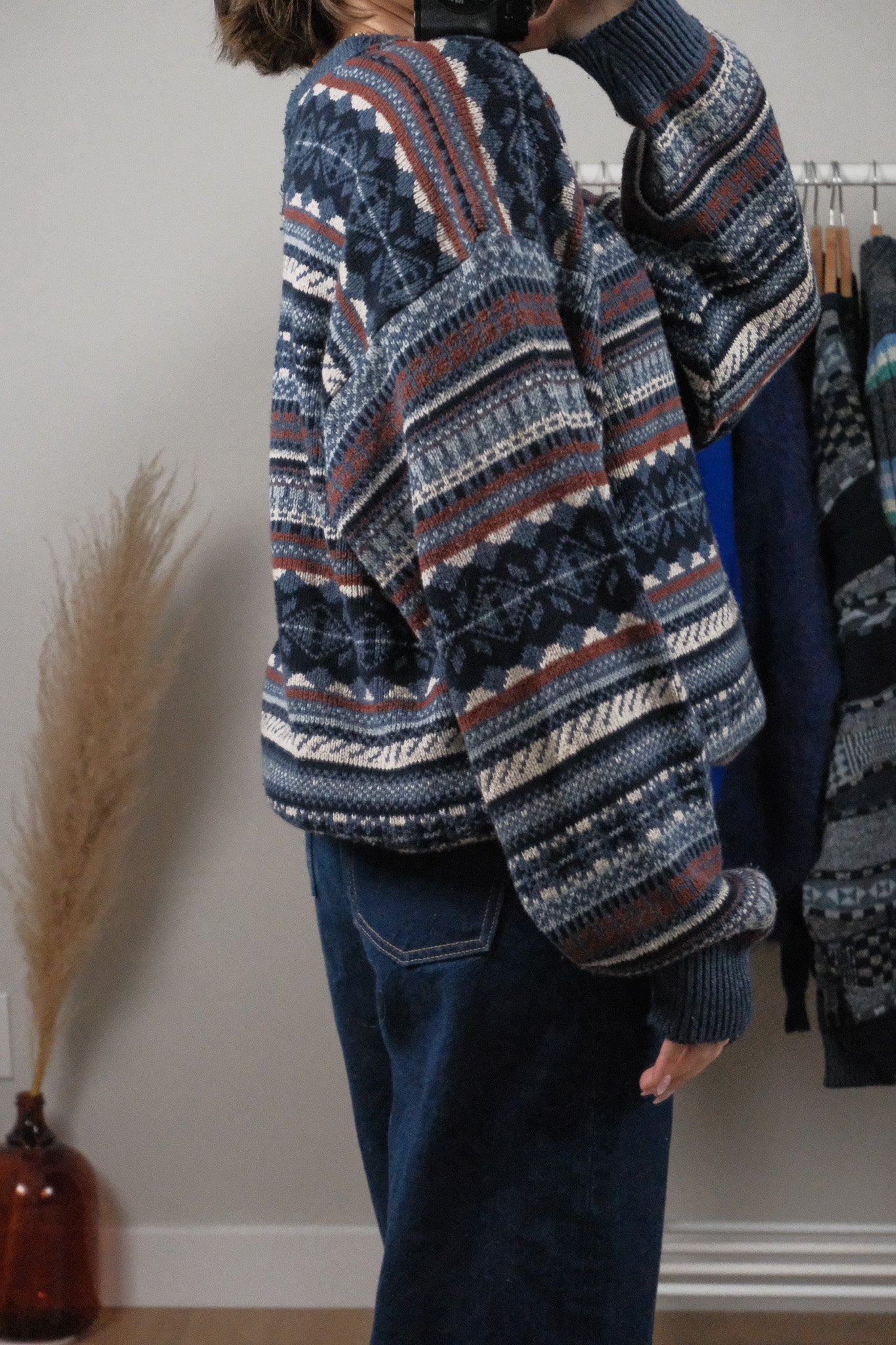 Made in Canada x Vintage x Cotton Patterned Sweater (L/XL)