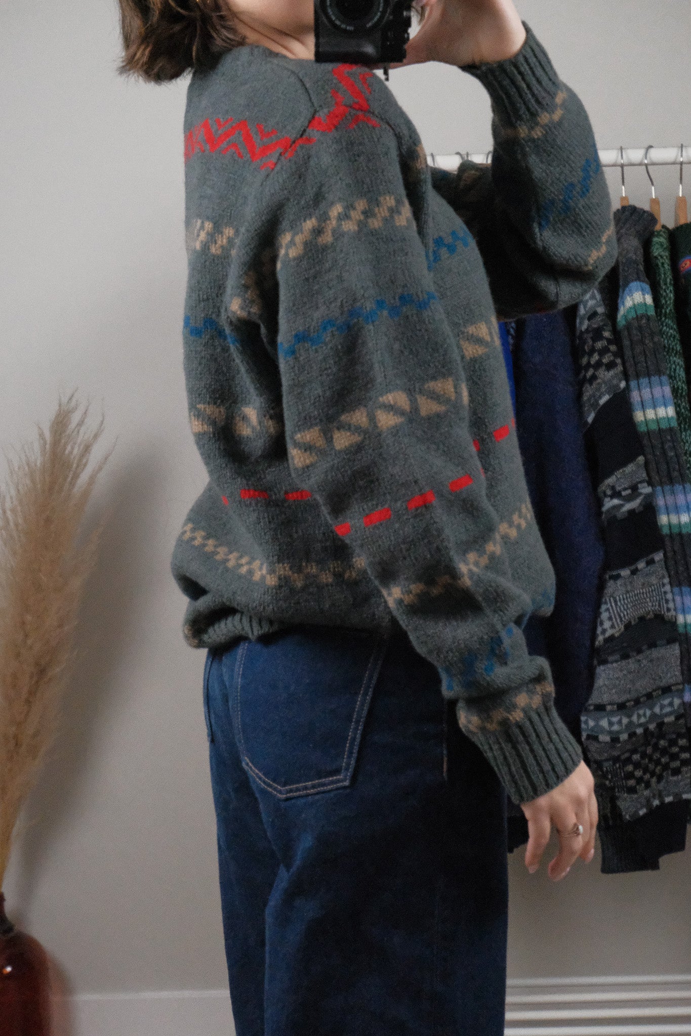 Made in Canada x Vintage x Patterned Wool Sweater (L)