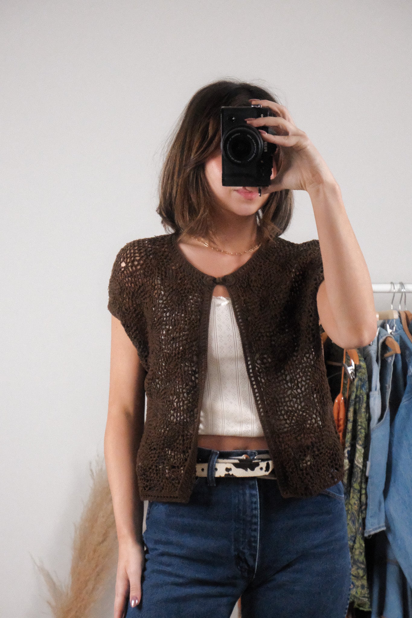 Vintage x Crochet Clasp Cardigan (M)